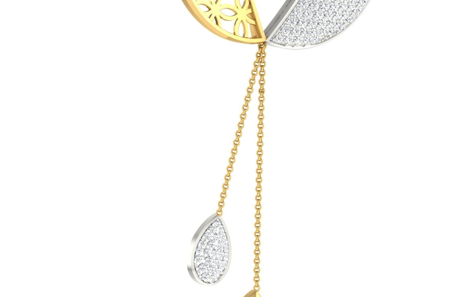 Women Pendant Earring Sets 3dm STL OBJ FBX Renders Details 3D print model_18