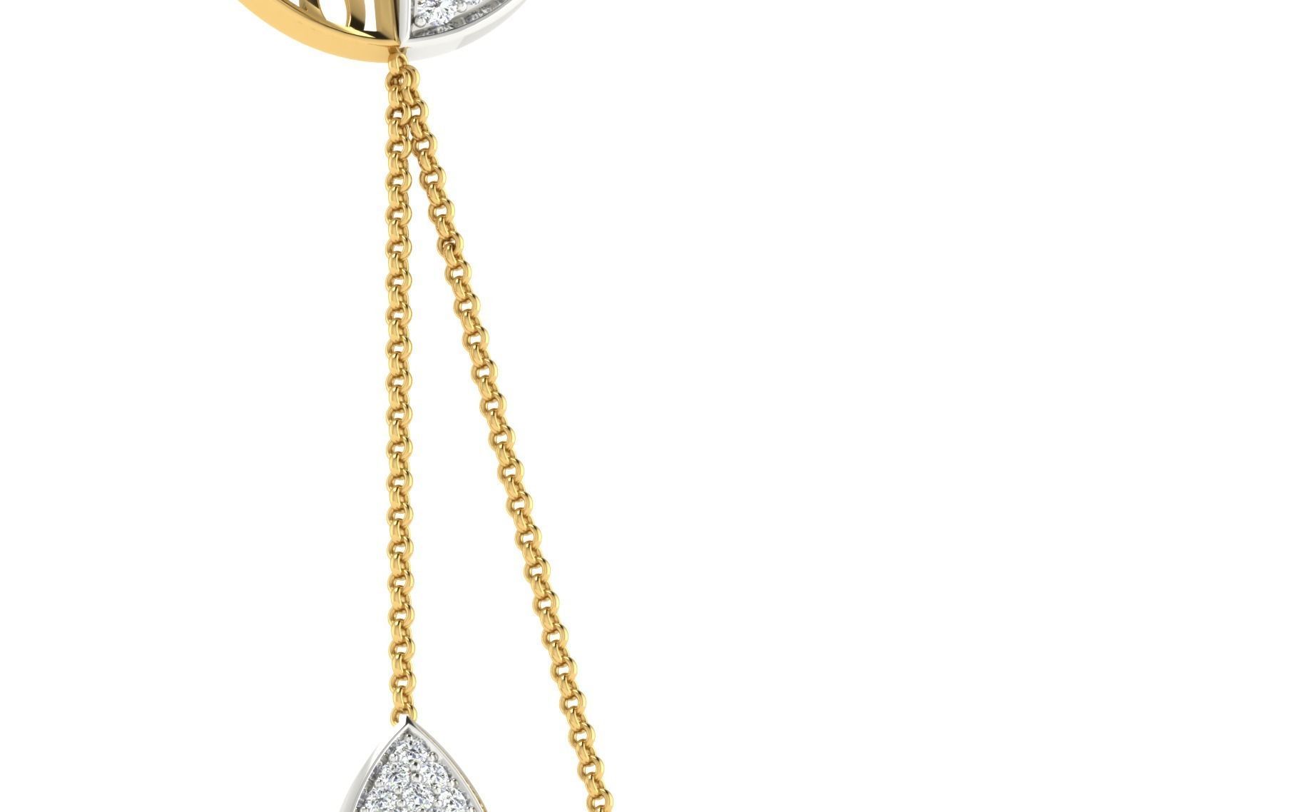 Women Pendant Earring Sets 3dm STL OBJ FBX Renders Details 3D print model_20