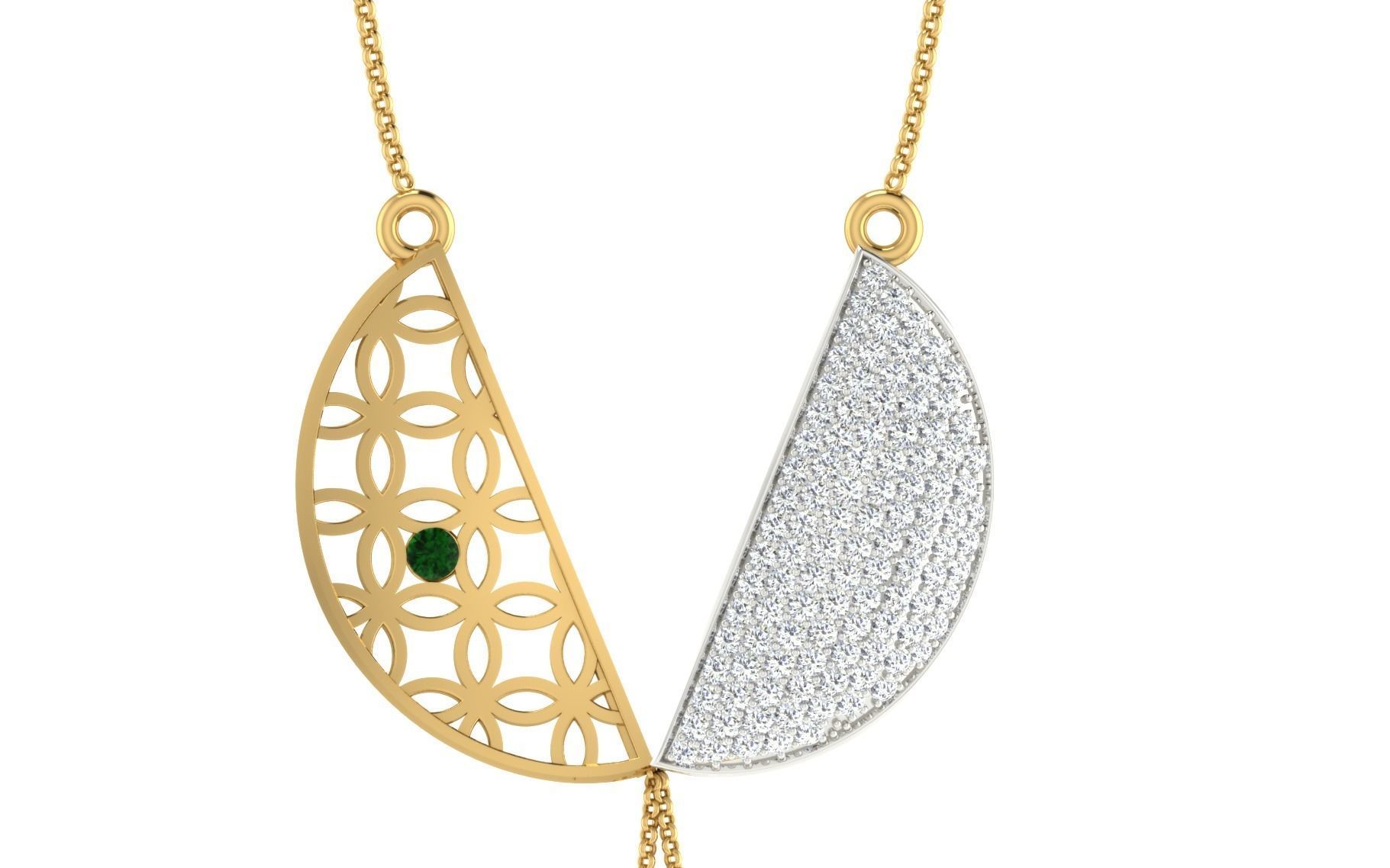 Women Pendant Earring Sets 3dm STL OBJ FBX Renders Details 3D print model_26