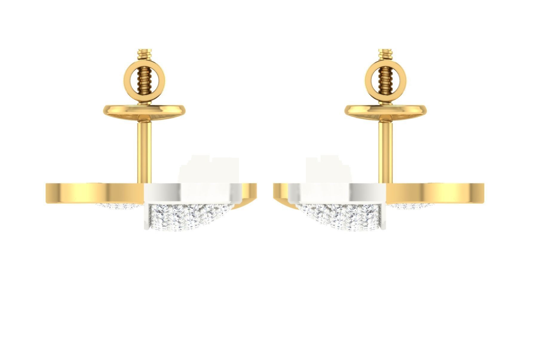 Women Pendant Earring Sets 3dm STL OBJ FBX Renders Details 3D print model_8