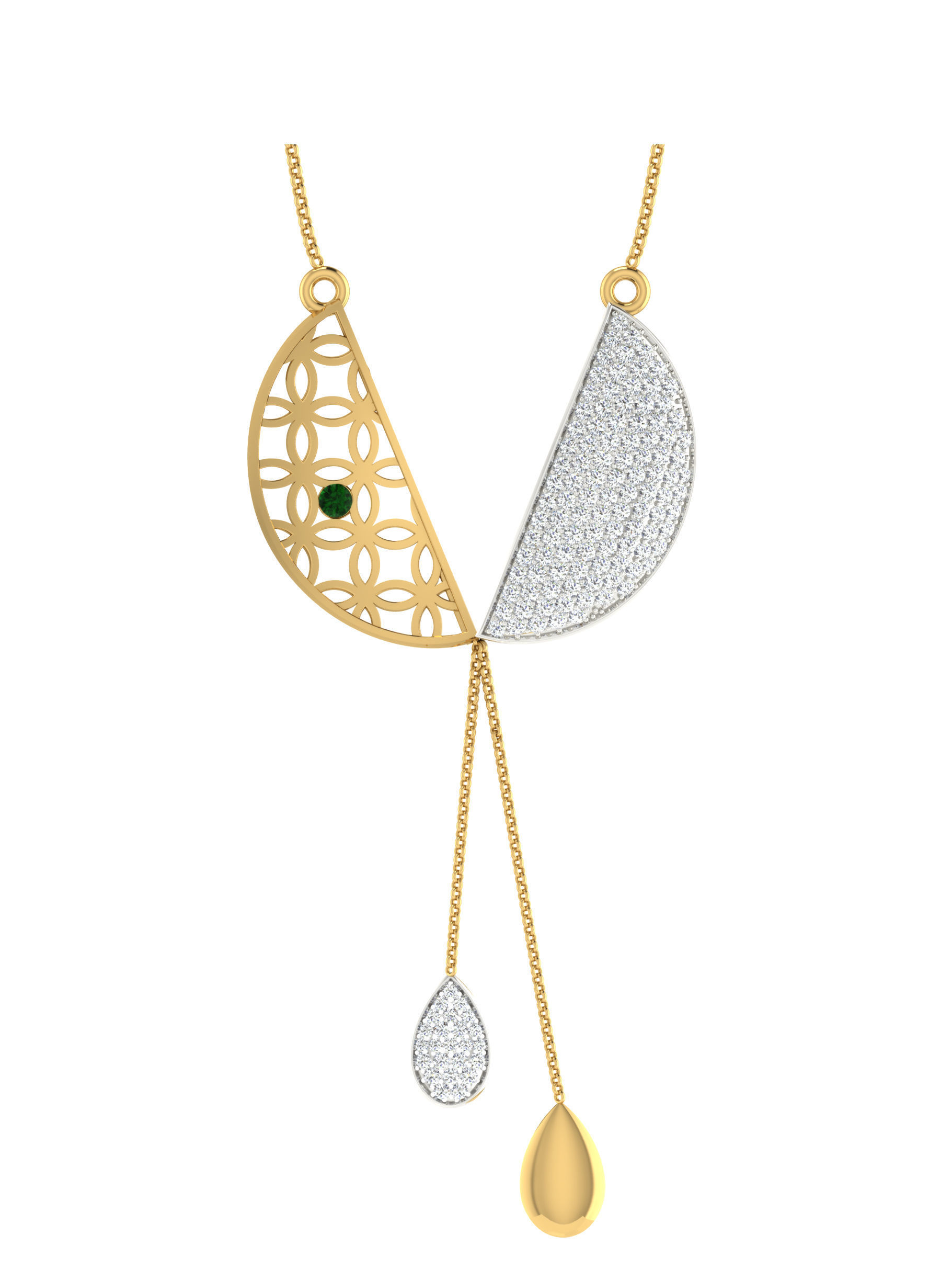 Women Pendant Earring Sets 3dm STL OBJ FBX Renders Details 3D print model_11