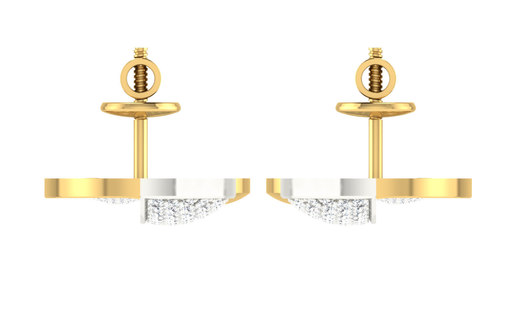 Women Pendant Earring Sets 3dm STL OBJ FBX Renders Details 3D print model_7