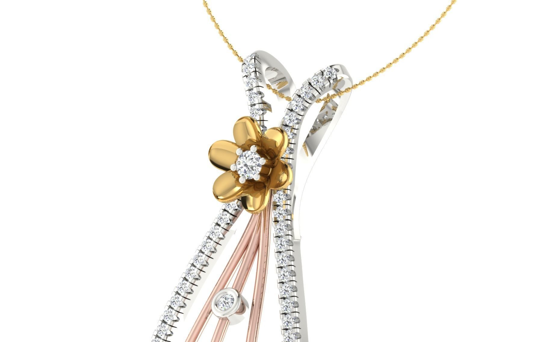 Women Pendant Earring Sets 3dm STL OBJ FBX Renders Details 3D print model_19