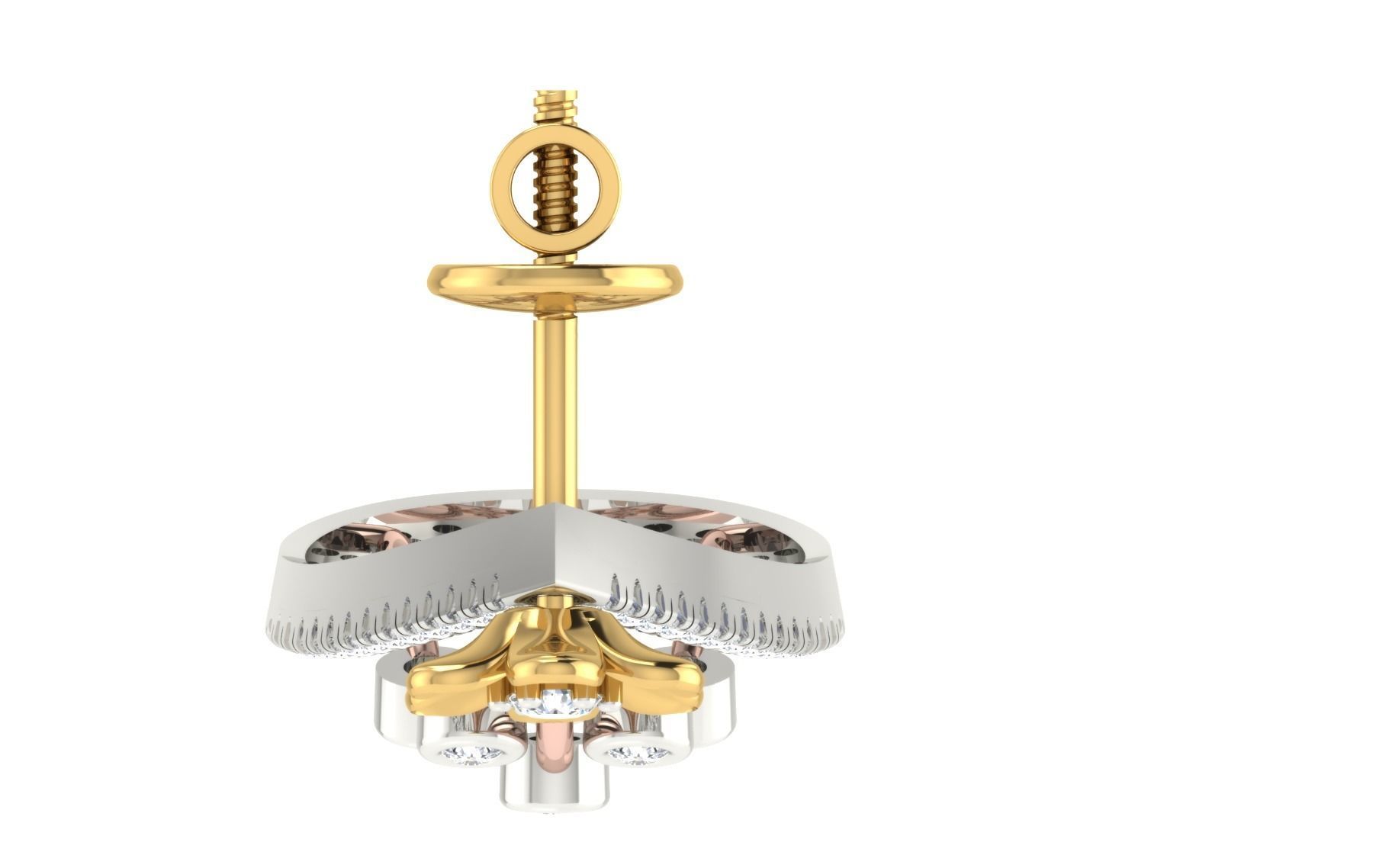 Women Pendant Earring Sets 3dm STL OBJ FBX Renders Details 3D print model_33