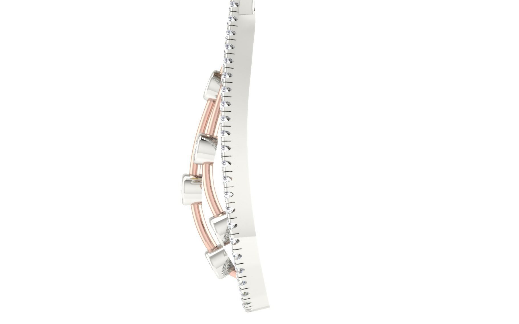 Women Pendant Earring Sets 3dm STL OBJ FBX Renders Details 3D print model_29