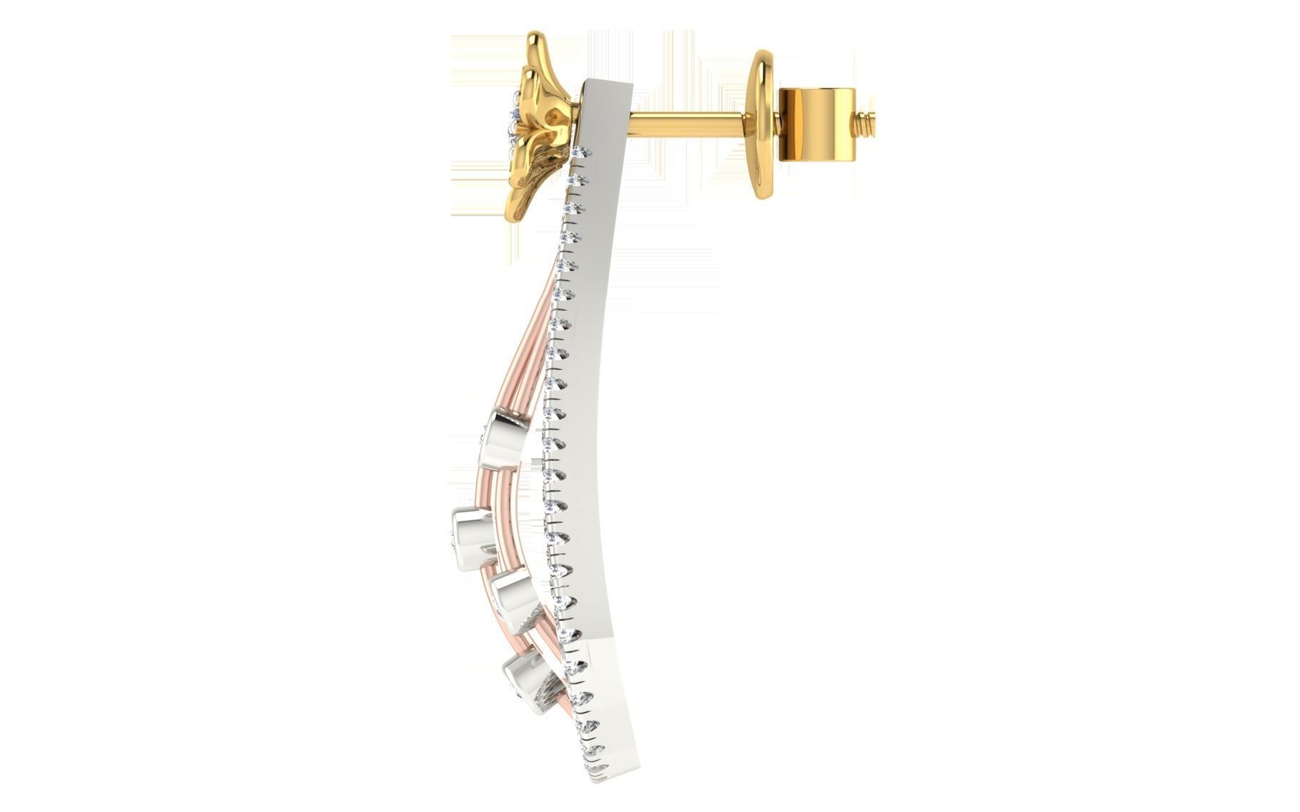 Women Pendant Earring Sets 3dm STL OBJ FBX Renders Details 3D print model_6