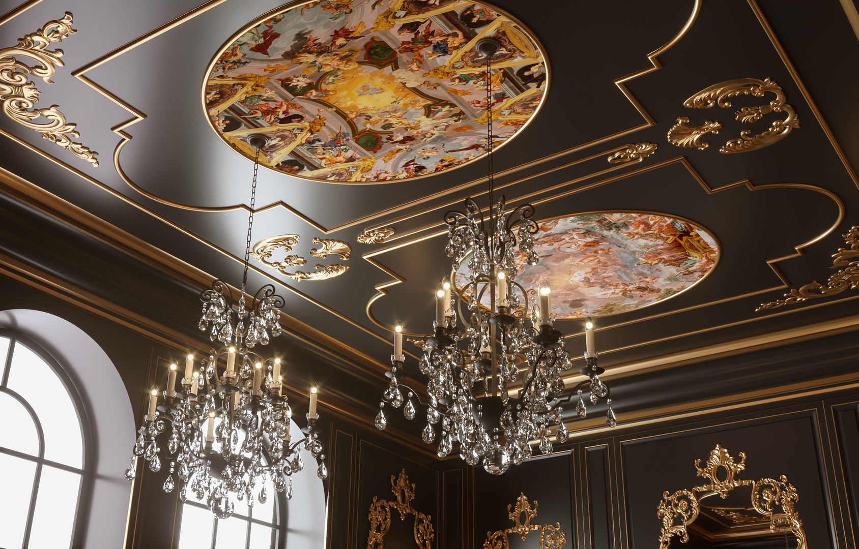 Classic Room Scene 3D model 3D model_5