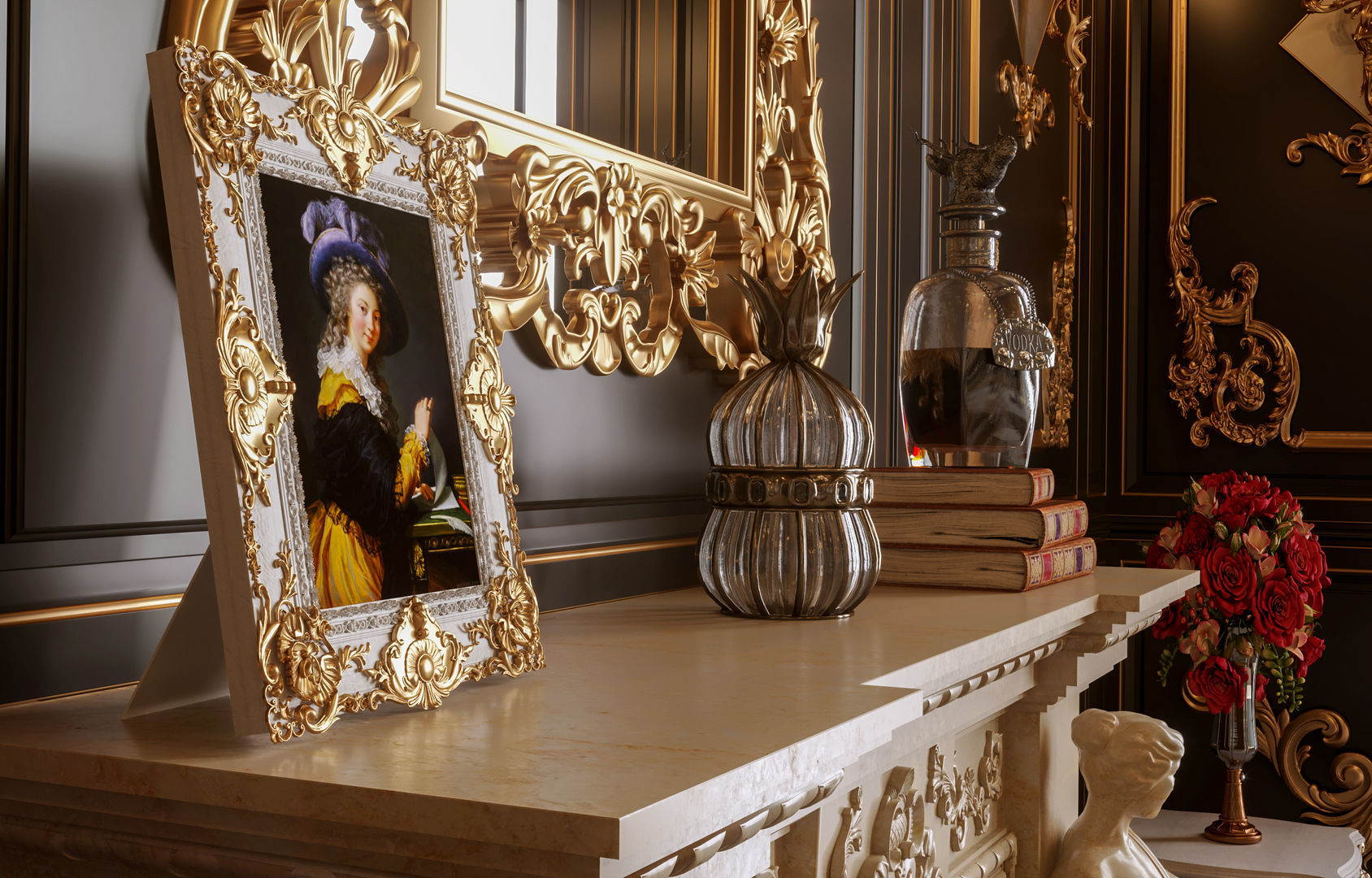 Classic Room Scene 3D model 3D model_4