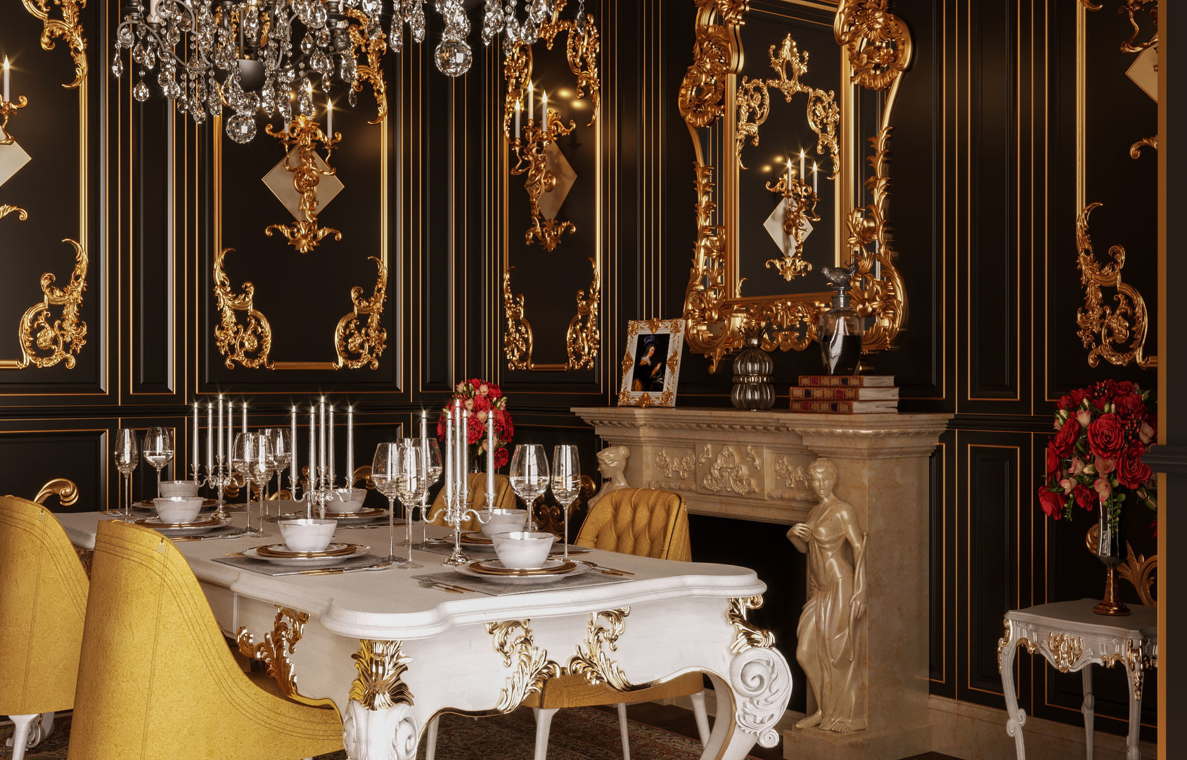 Classic Room Scene 3D model 3D model_1