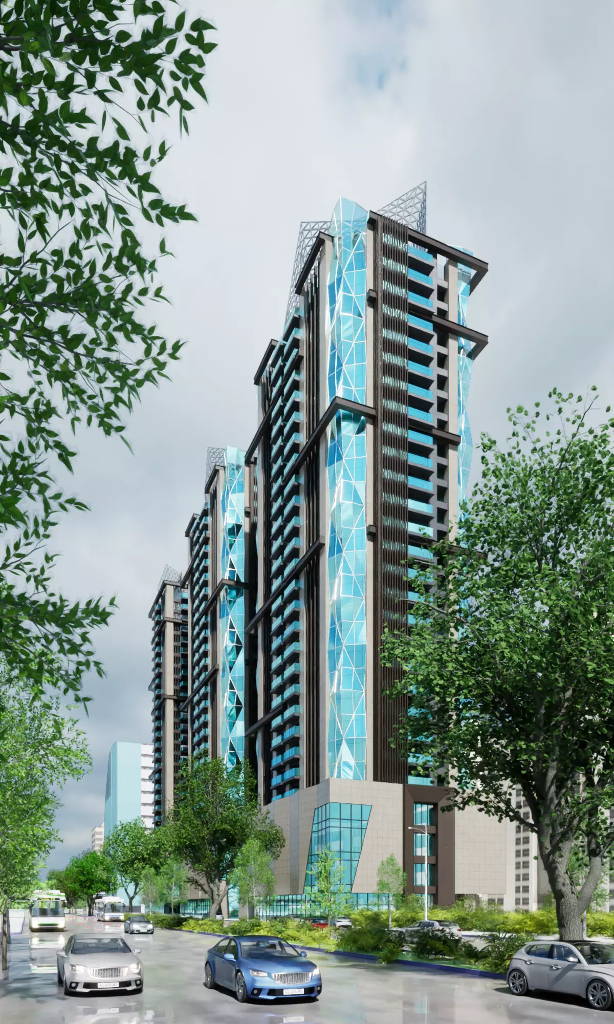 DIAMOND TOWERS TAIWAN TAIPEI Scene Twinmotion  3D model_0