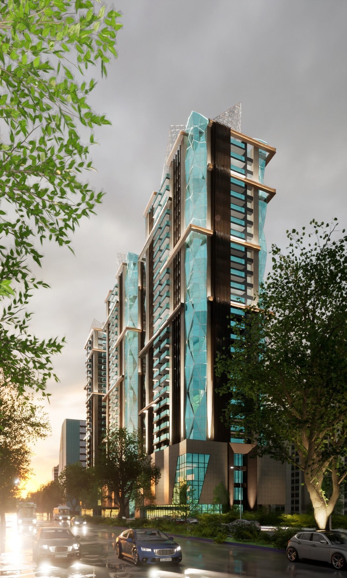 DIAMOND TOWERS TAIWAN TAIPEI Scene Twinmotion  3D model_1