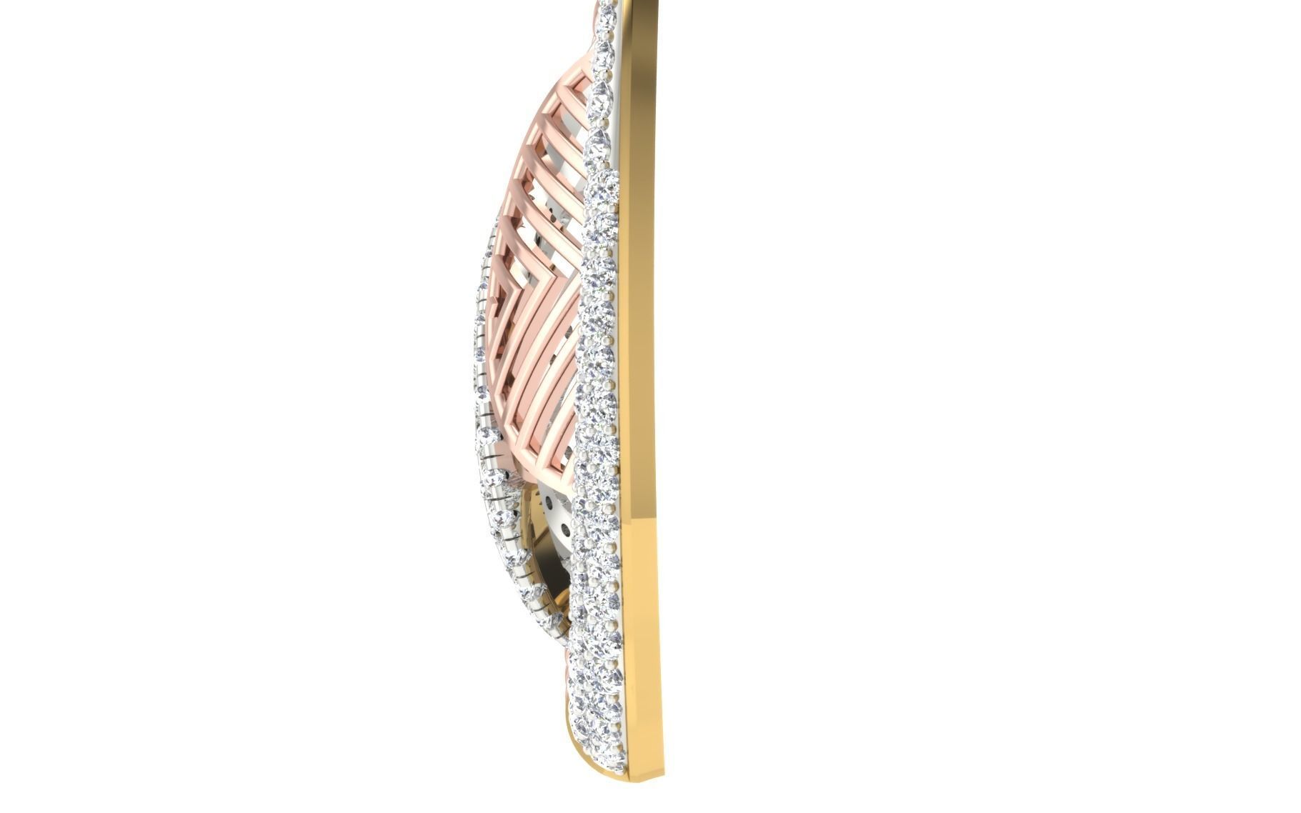 Women Pendant Earring Sets 3dm STL OBJ FBX Renders Details 3D print model_30