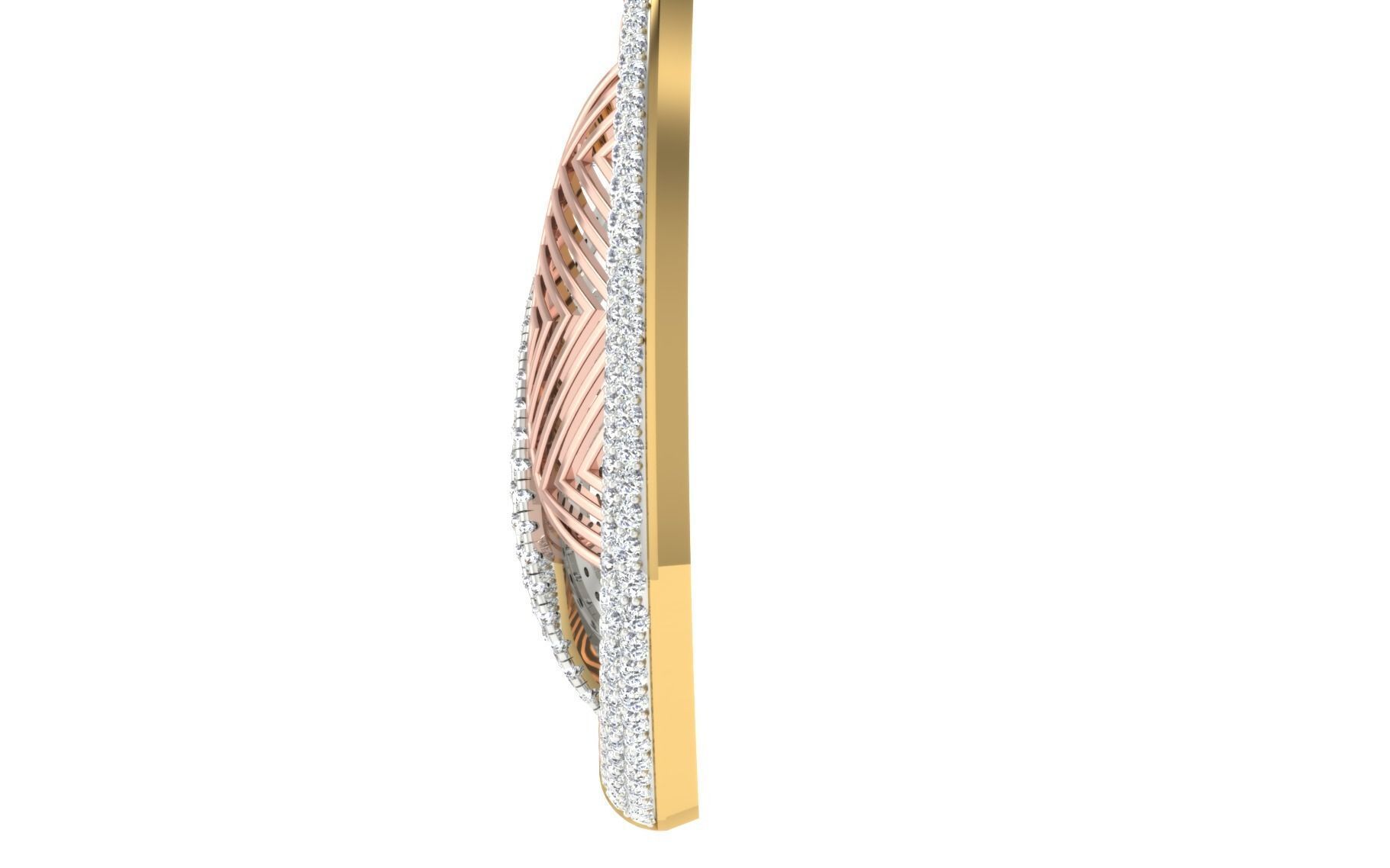 Women Pendant Earring Sets 3dm STL OBJ FBX Renders Details 3D print model_29