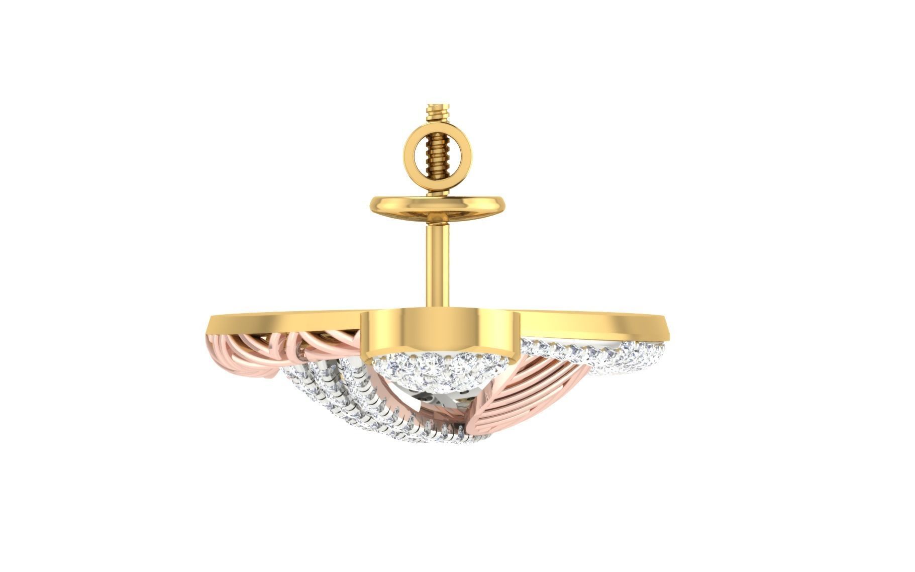 Women Pendant Earring Sets 3dm STL OBJ FBX Renders Details 3D print model_35