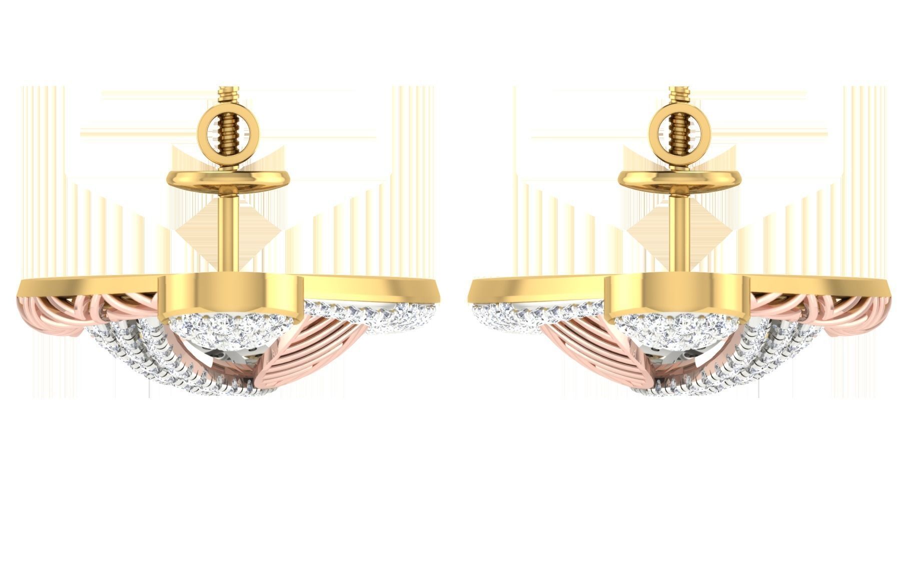 Women Pendant Earring Sets 3dm STL OBJ FBX Renders Details 3D print model_8