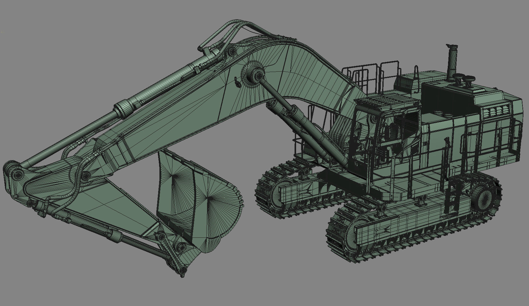 Tracked Excavator Komatsu PC1250 3D model_28