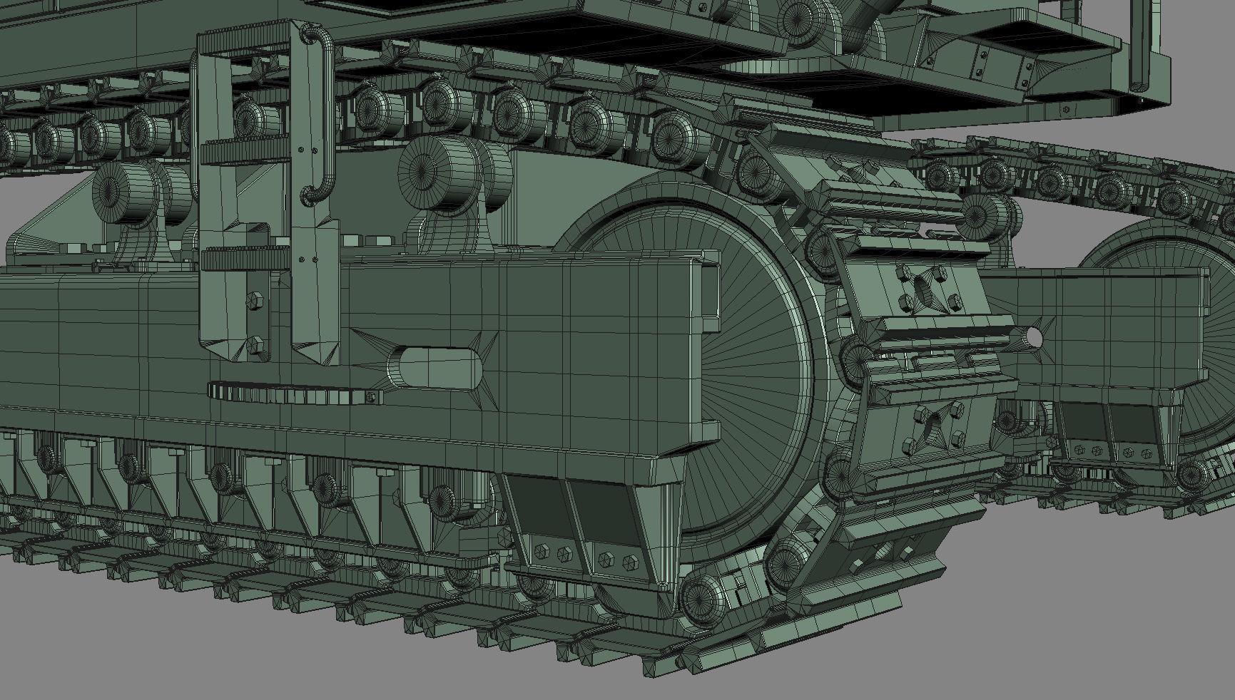 Tracked Excavator Komatsu PC1250 3D model_44