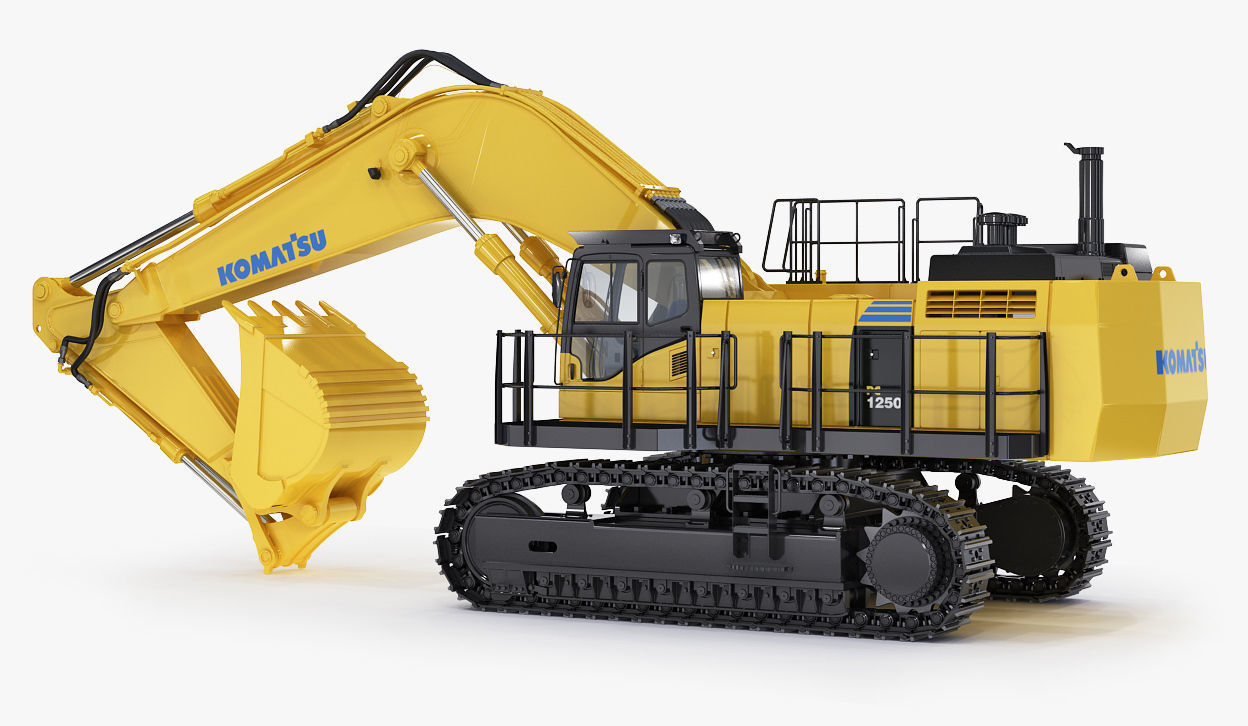 Tracked Excavator Komatsu PC1250 3D model_5