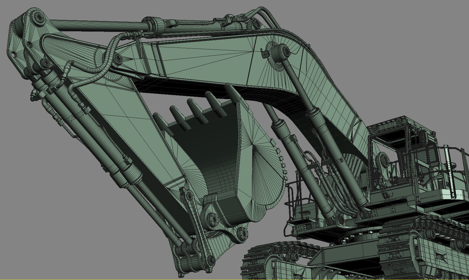 Tracked Excavator Komatsu PC1250 3D model_30
