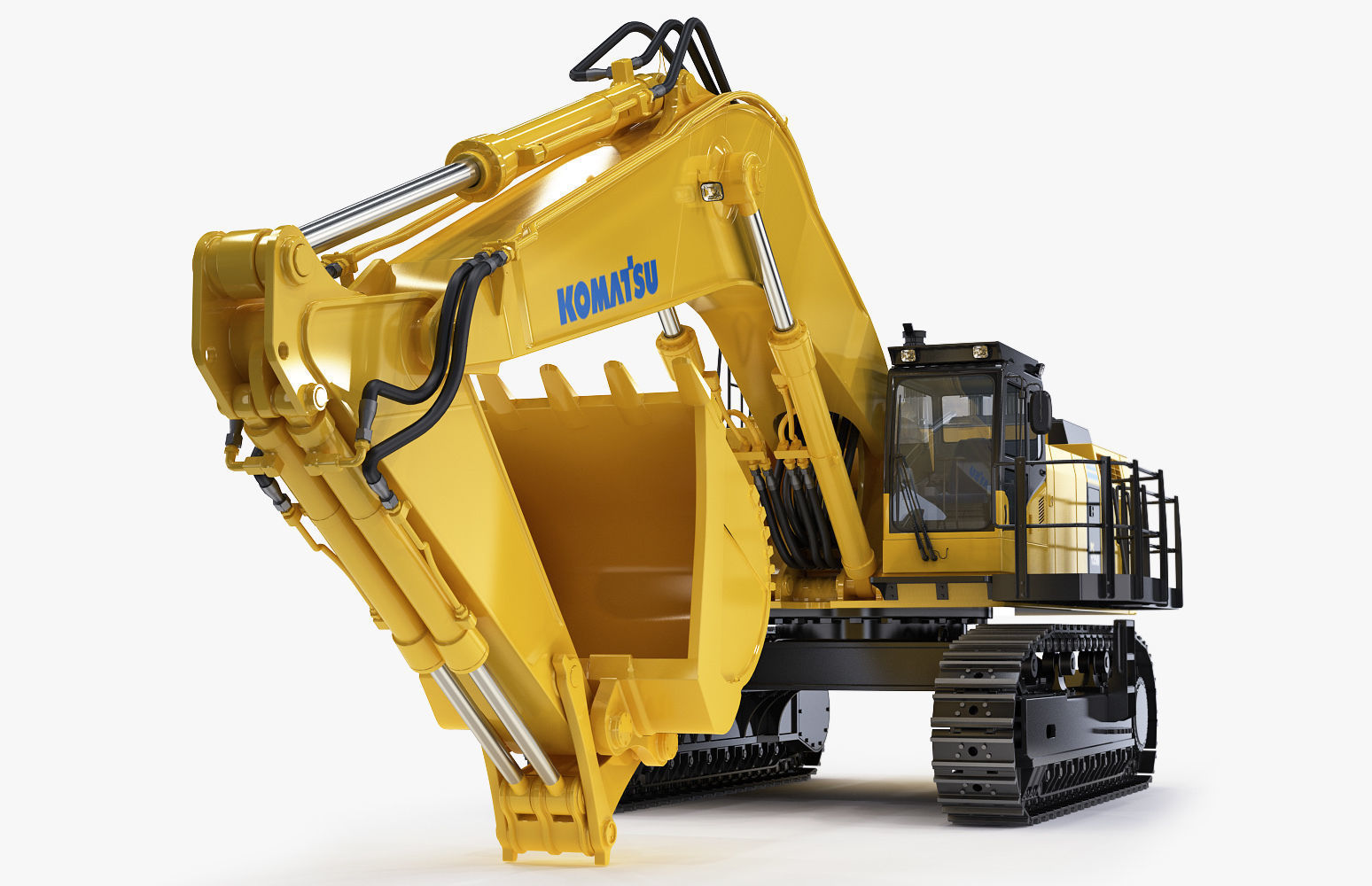Tracked Excavator Komatsu PC1250 3D model_4