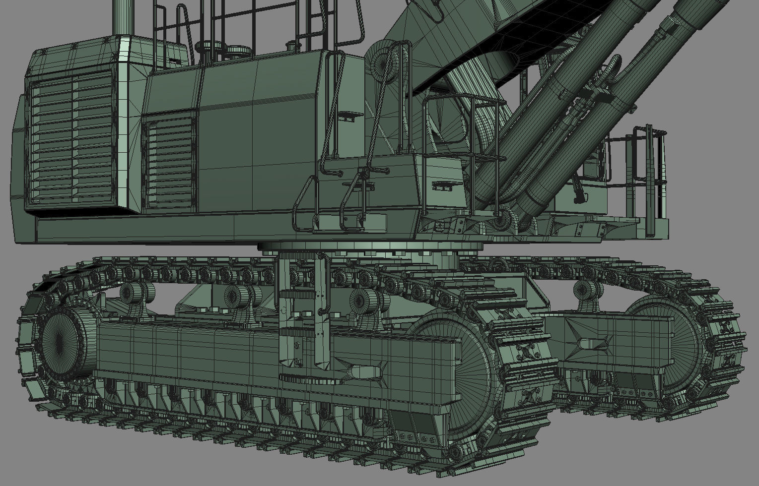 Tracked Excavator Komatsu PC1250 3D model_36