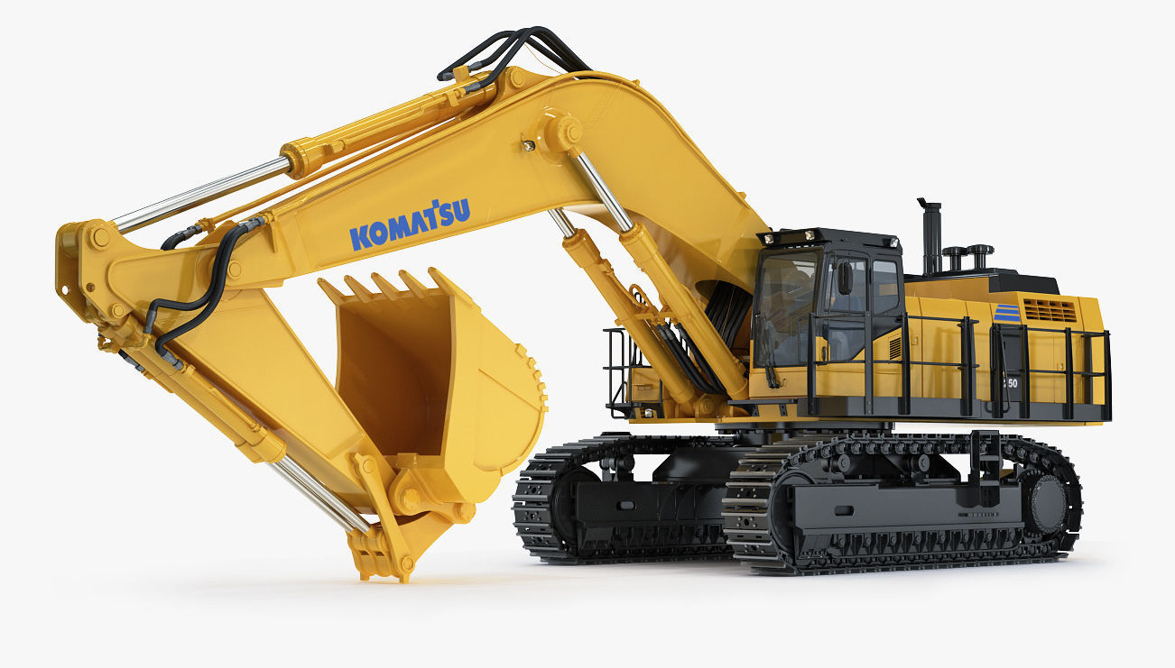 Tracked Excavator Komatsu PC1250 3D model_1