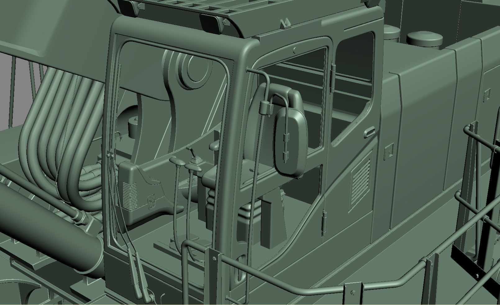 Tracked Excavator Komatsu PC1250 3D model_39