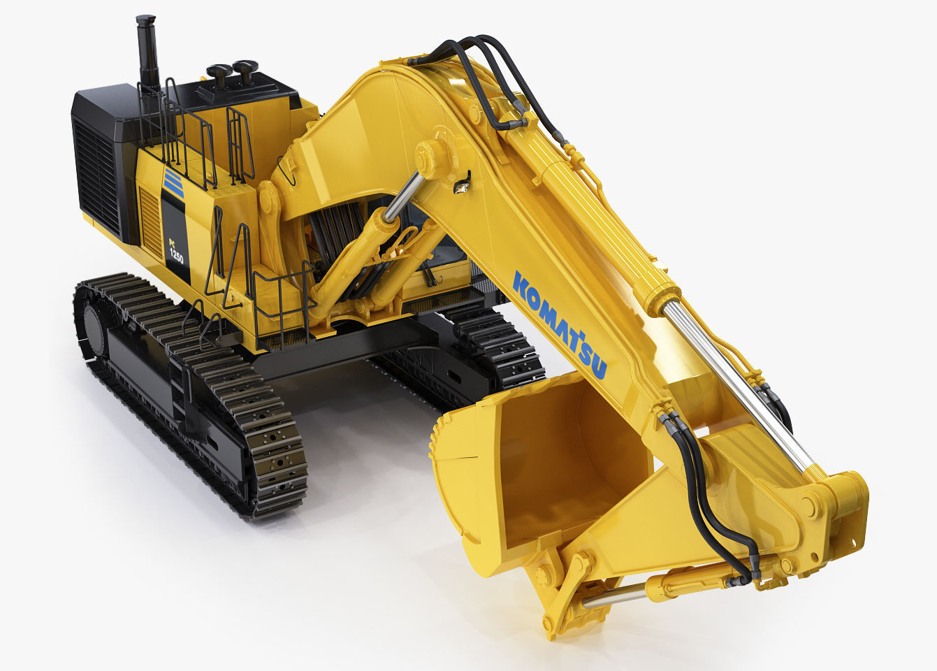 Tracked Excavator Komatsu PC1250 3D model_10