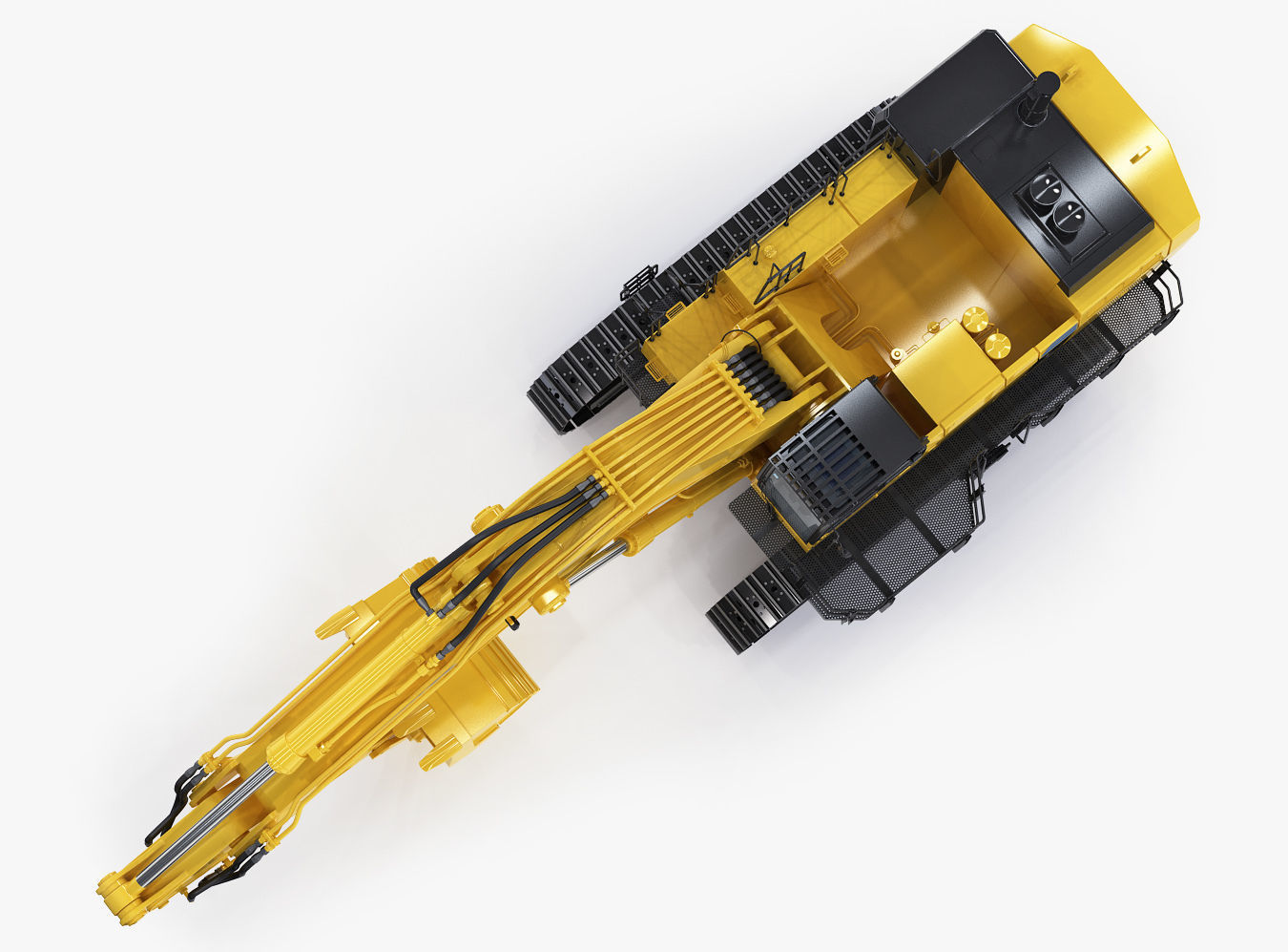 Tracked Excavator Komatsu PC1250 3D model_24