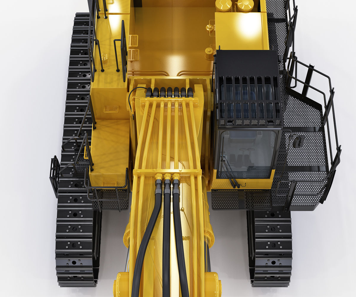 Tracked Excavator Komatsu PC1250 3D model_23