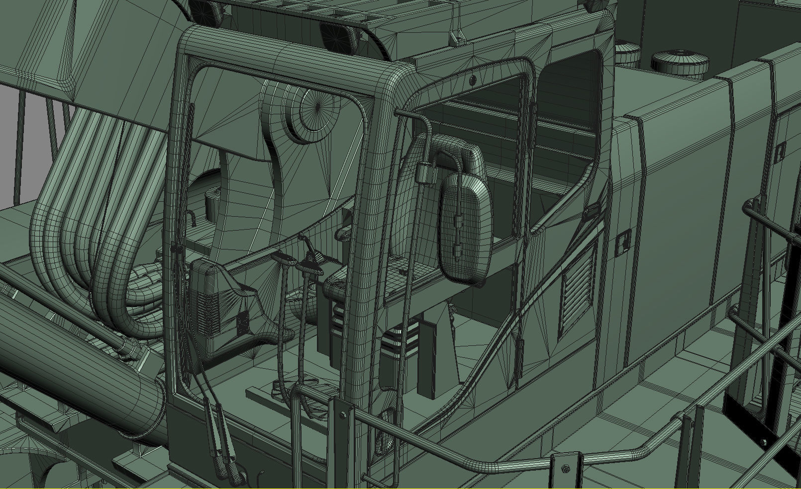 Tracked Excavator Komatsu PC1250 3D model_40