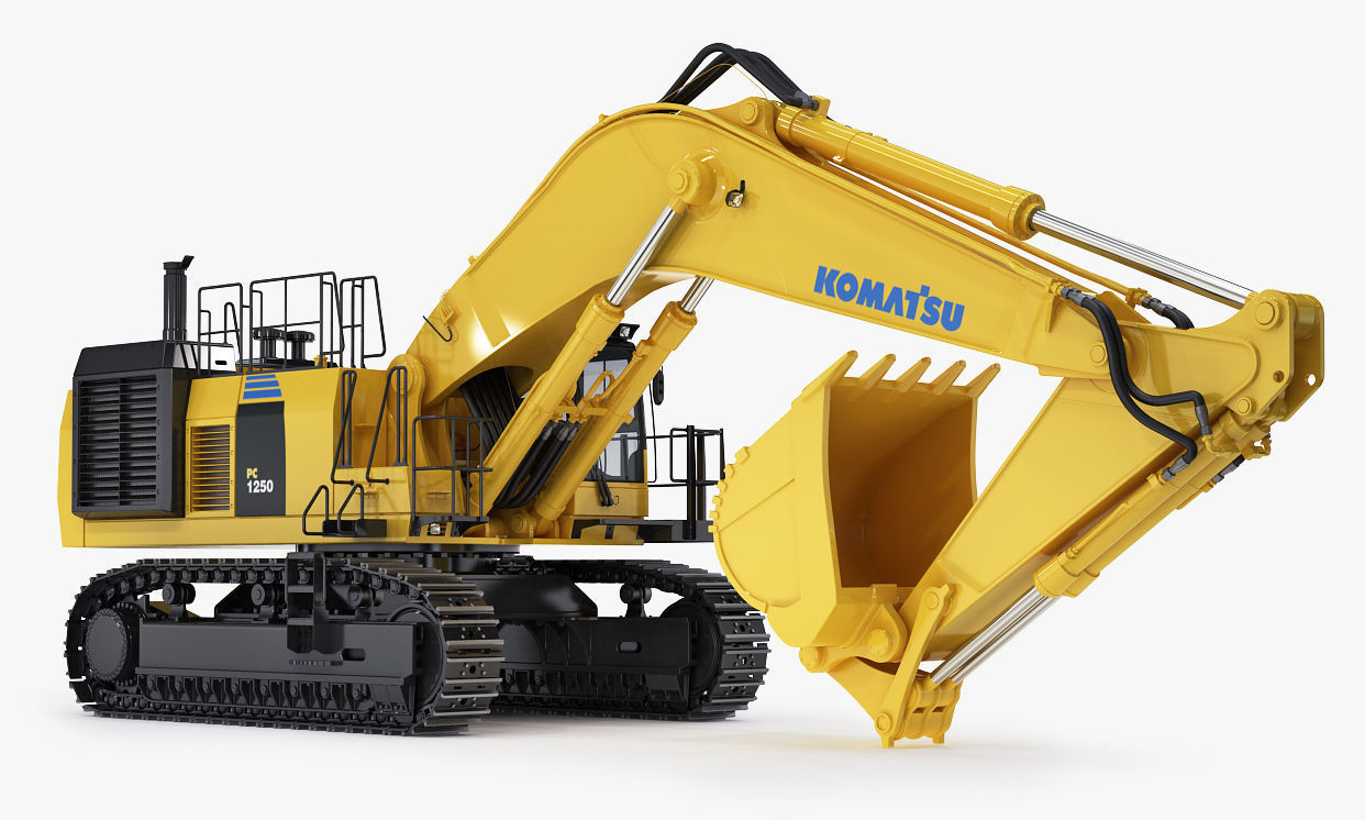 Tracked Excavator Komatsu PC1250 3D model_7