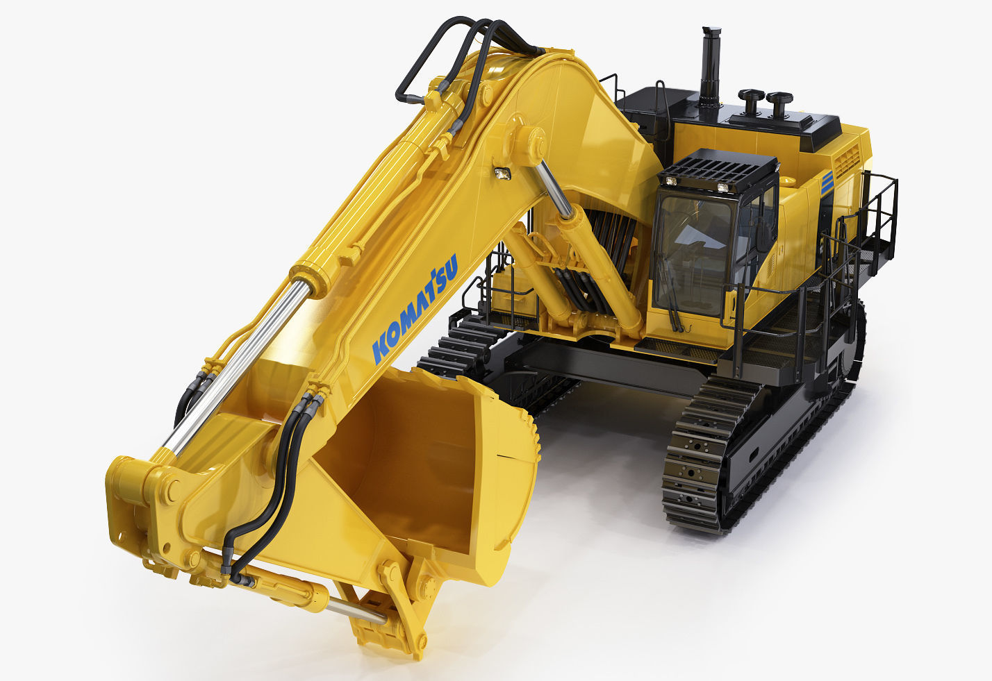 Tracked Excavator Komatsu PC1250 3D model_9