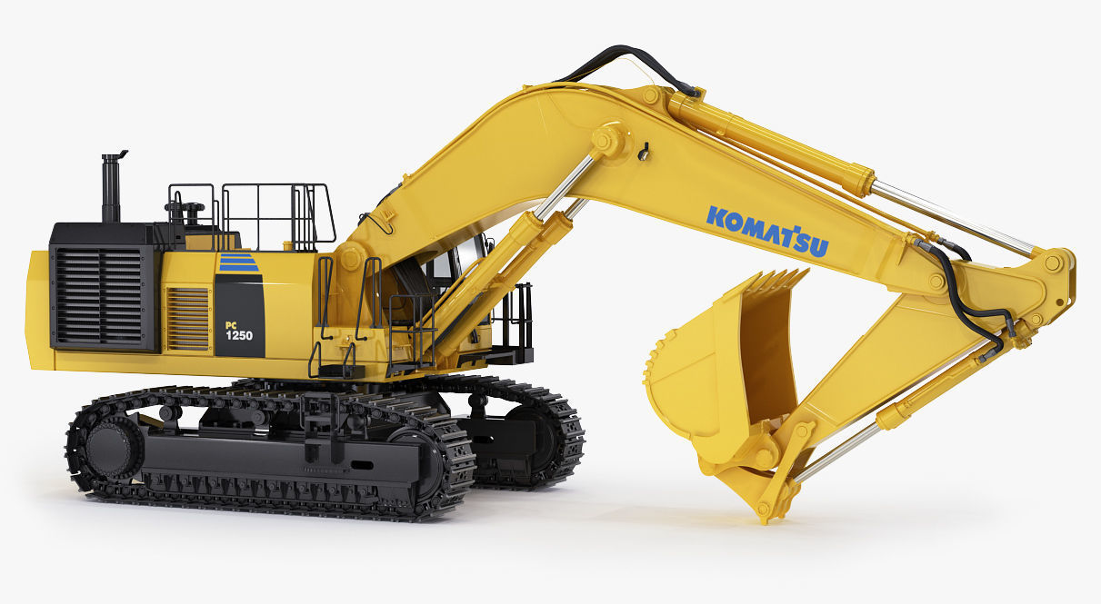 Tracked Excavator Komatsu PC1250 3D model_6
