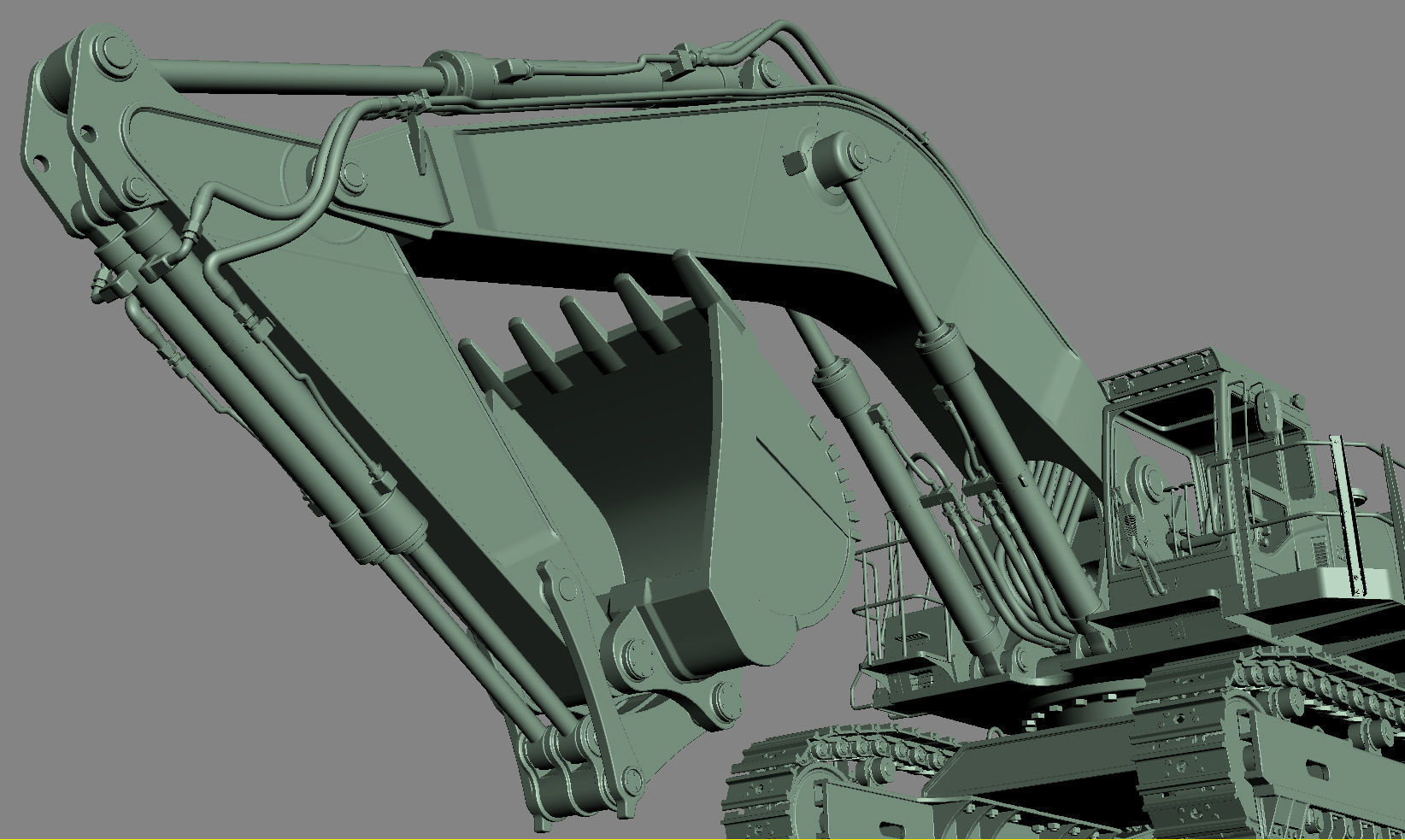 Tracked Excavator Komatsu PC1250 3D model_29