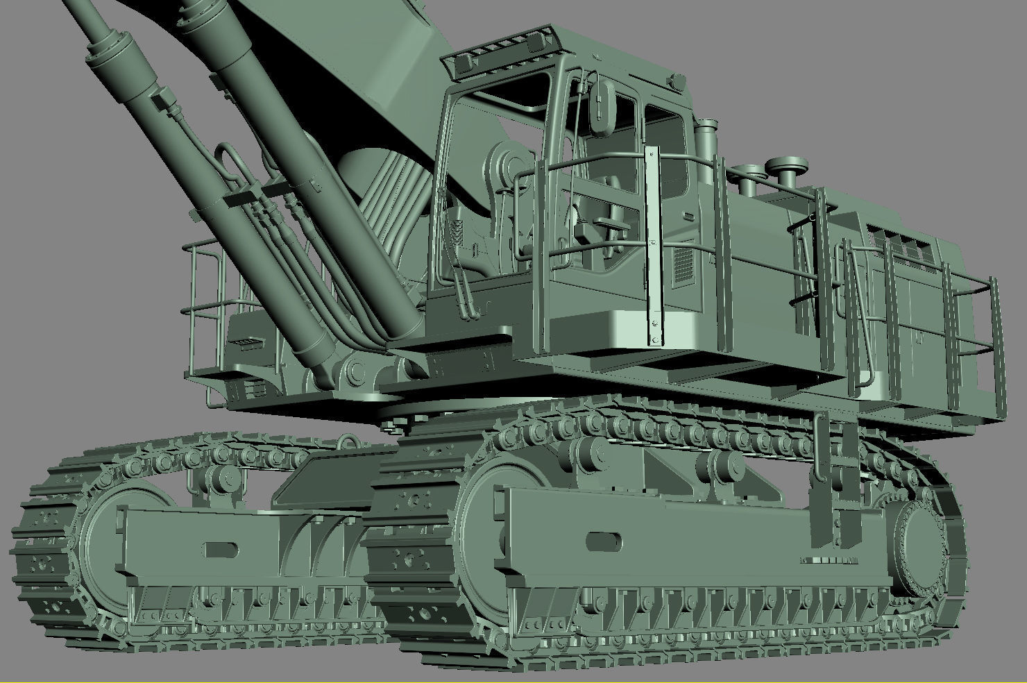Tracked Excavator Komatsu PC1250 3D model_31