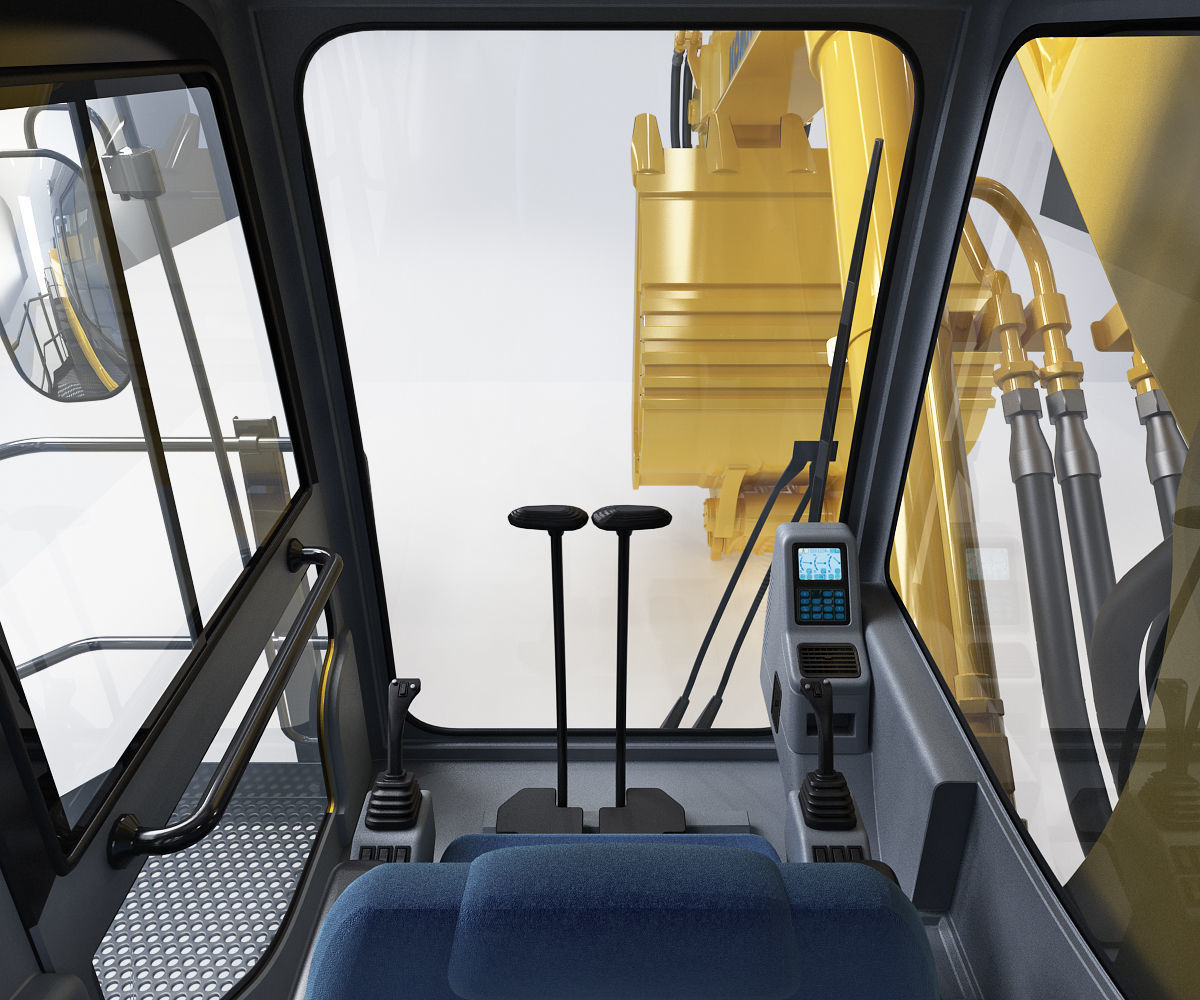 Tracked Excavator Komatsu PC1250 3D model_26