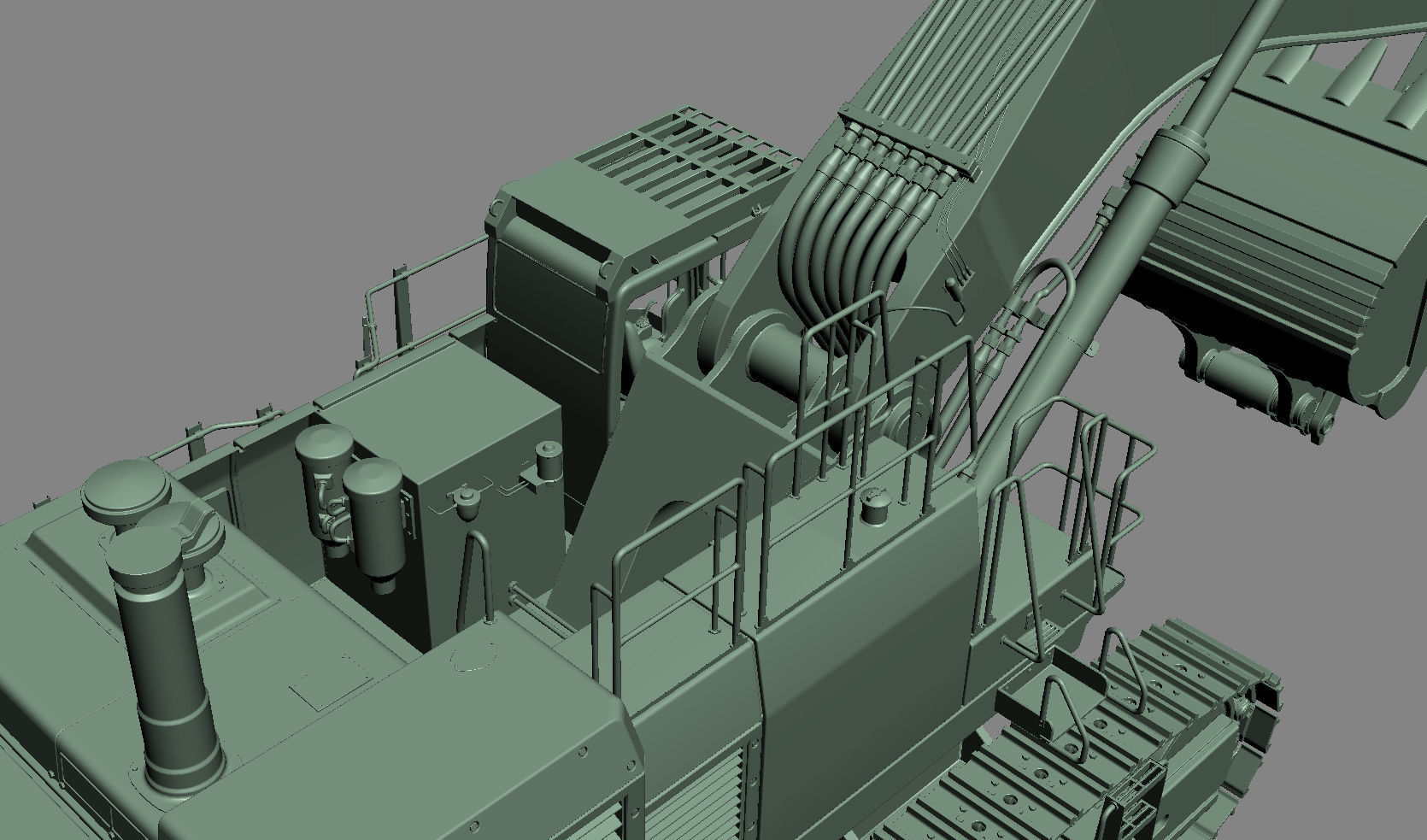 Tracked Excavator Komatsu PC1250 3D model_47