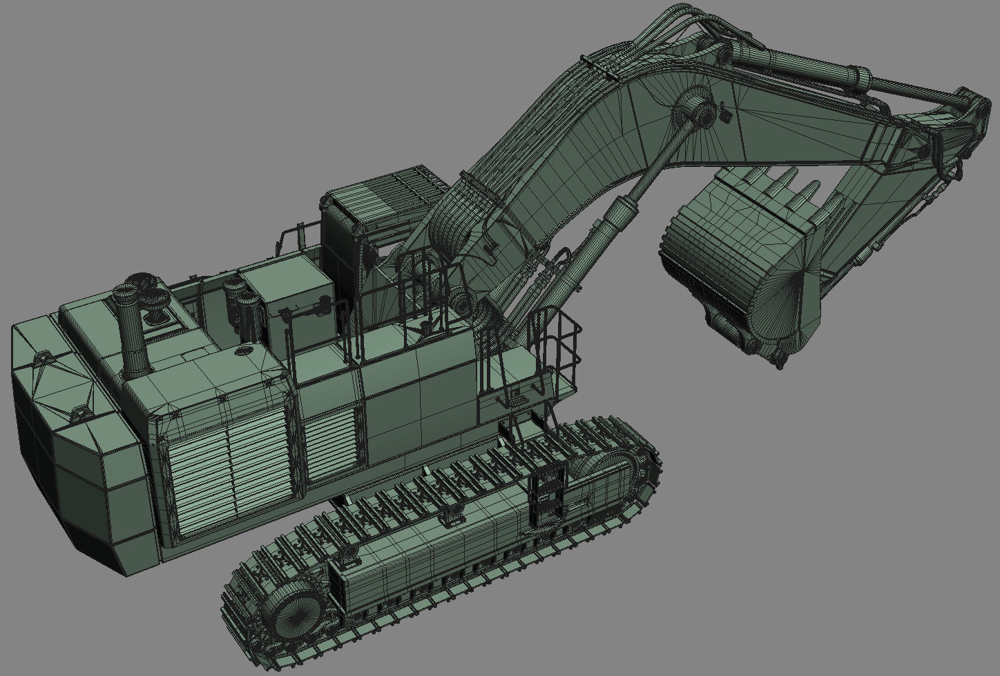 Tracked Excavator Komatsu PC1250 3D model_52