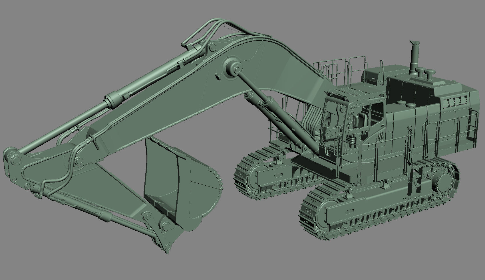 Tracked Excavator Komatsu PC1250 3D model_27