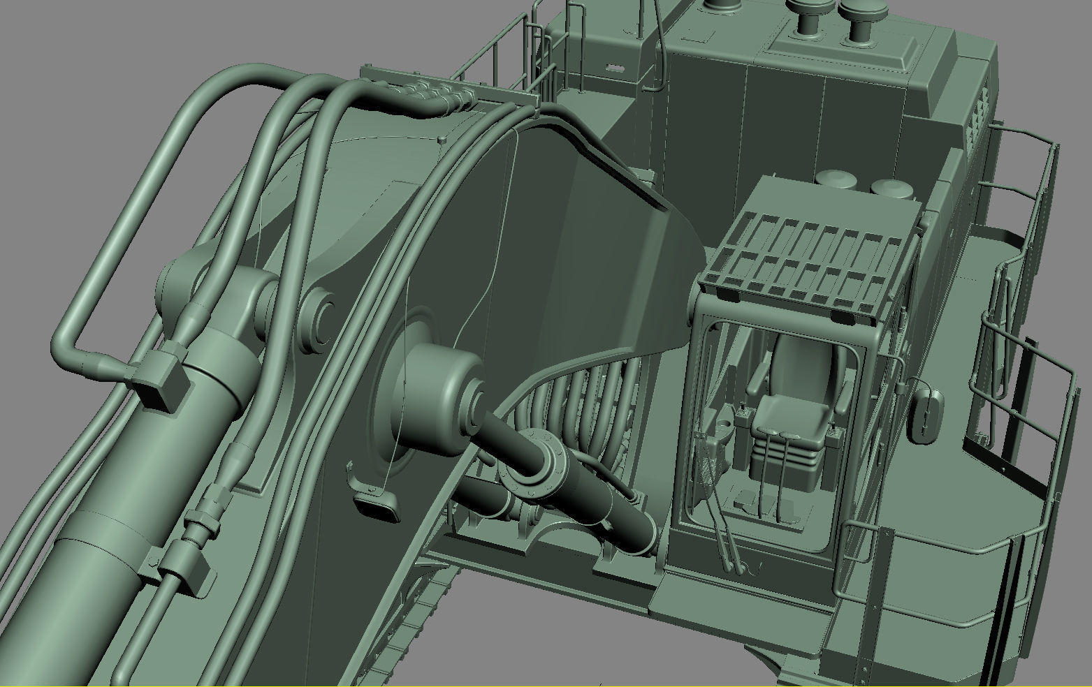 Tracked Excavator Komatsu PC1250 3D model_37