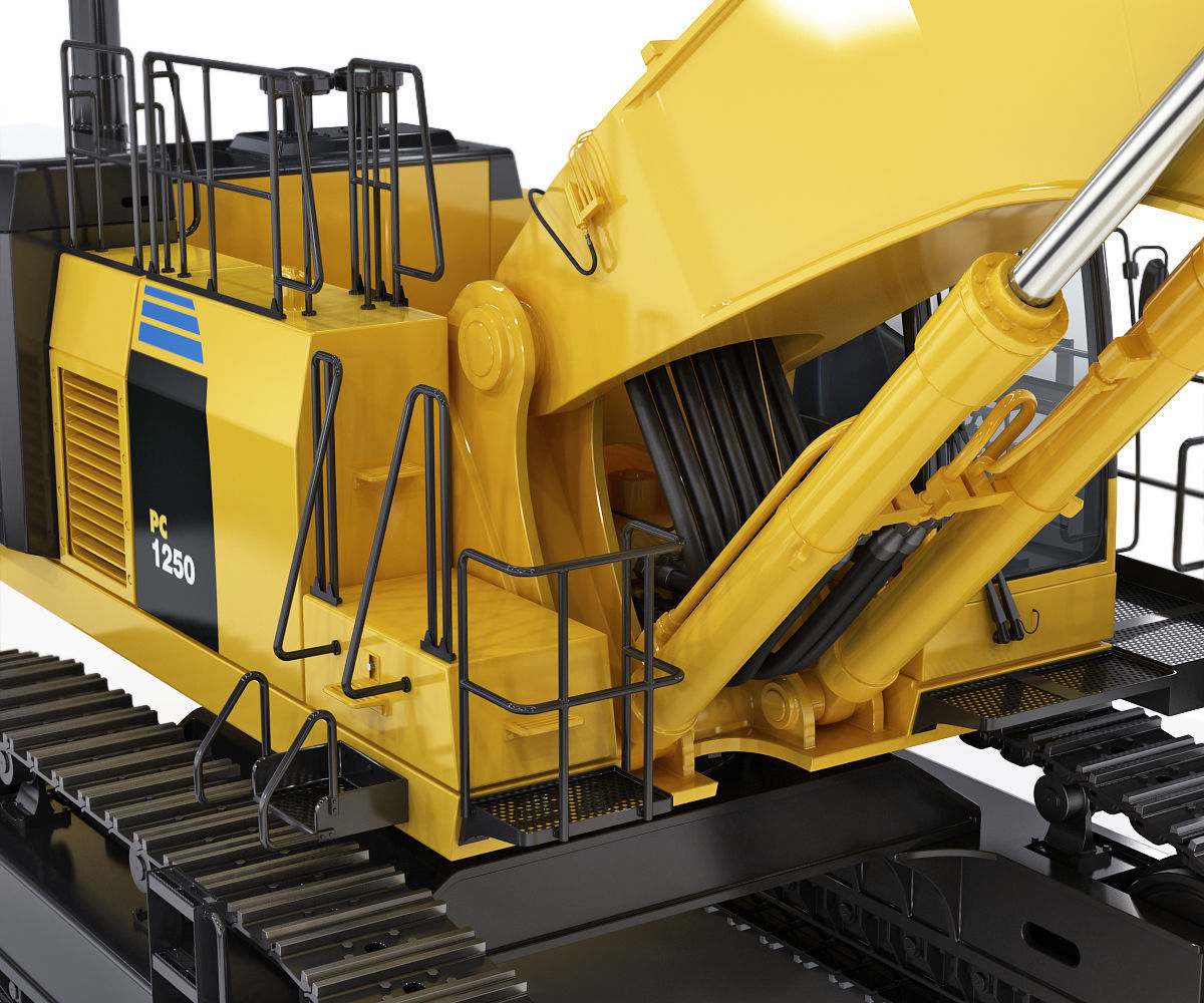 Tracked Excavator Komatsu PC1250 3D model_16