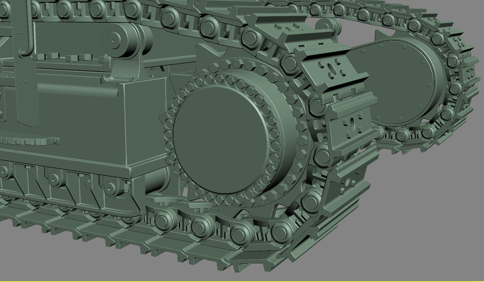 Tracked Excavator Komatsu PC1250 3D model_45