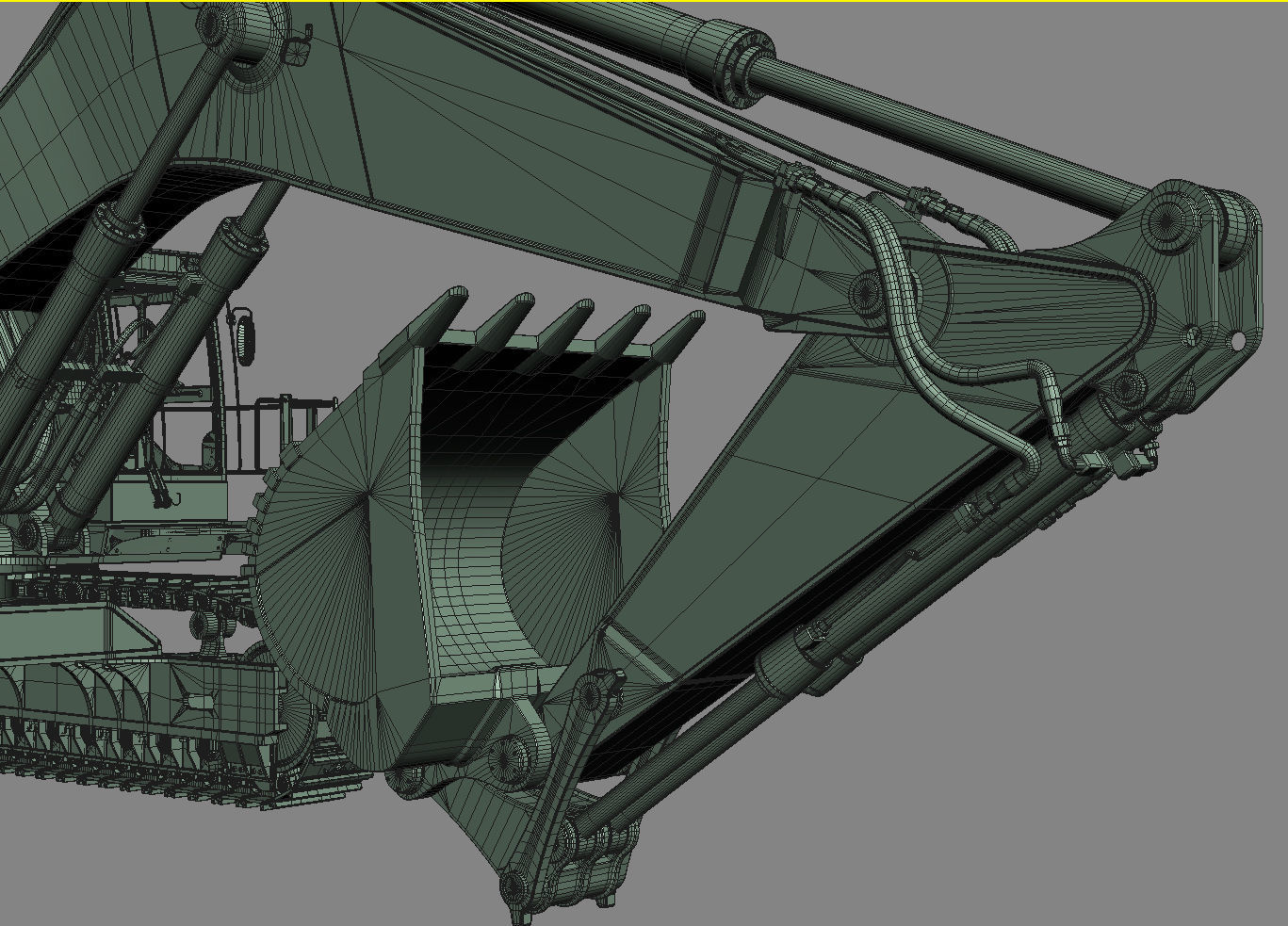 Tracked Excavator Komatsu PC1250 3D model_34
