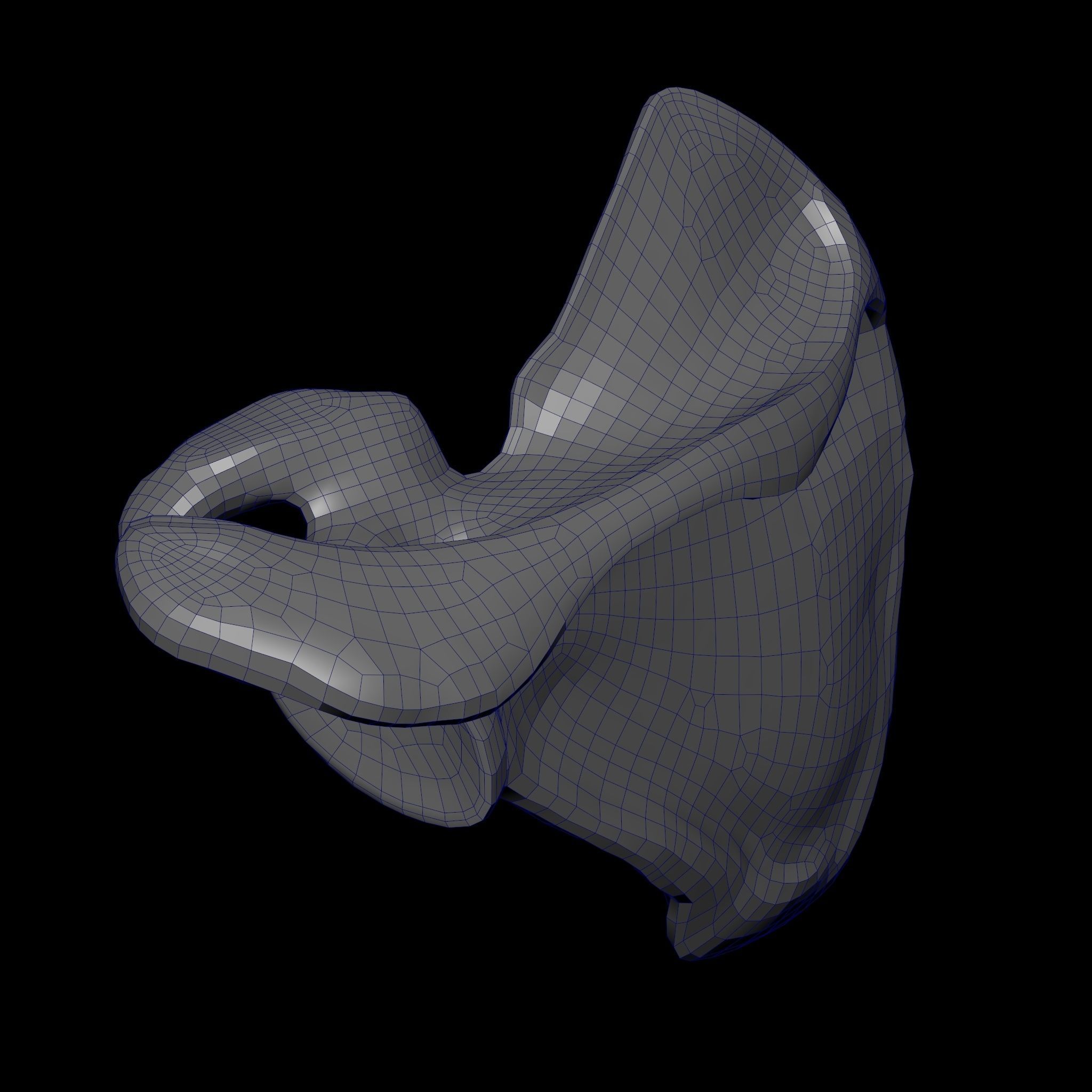 Human Scapula Low-poly 3D model_21
