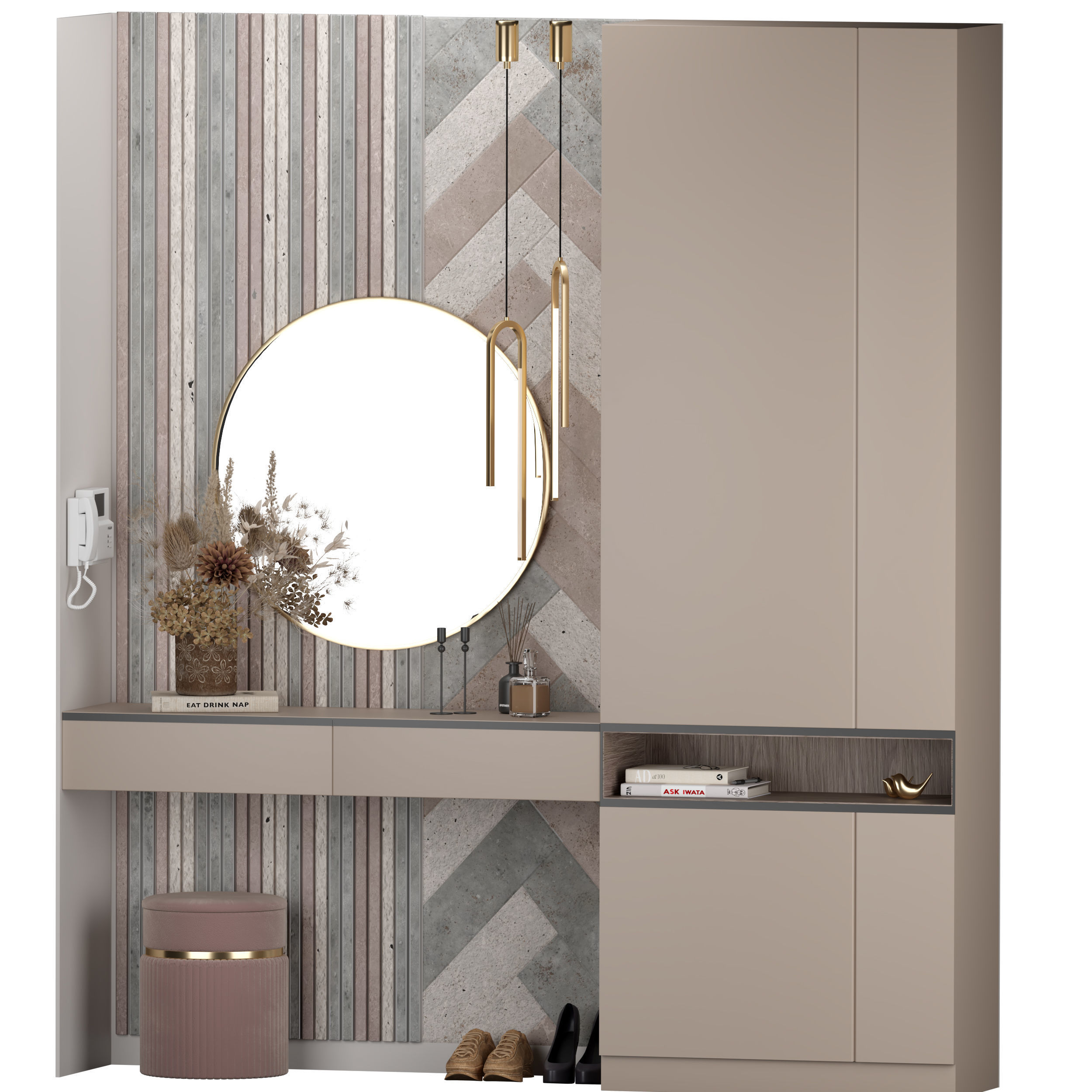 hallway set 06 3D model_2