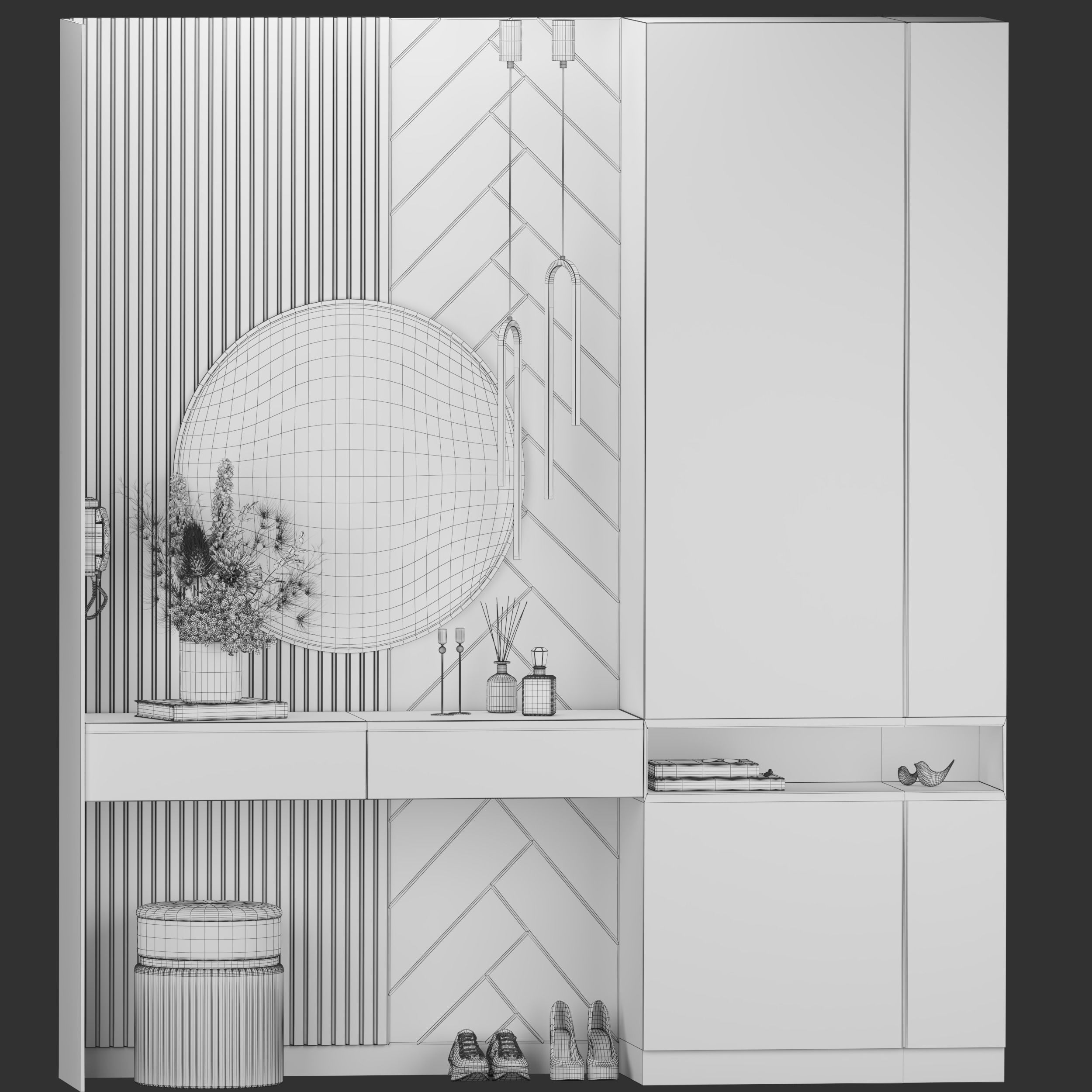 hallway set 06 3D model_3