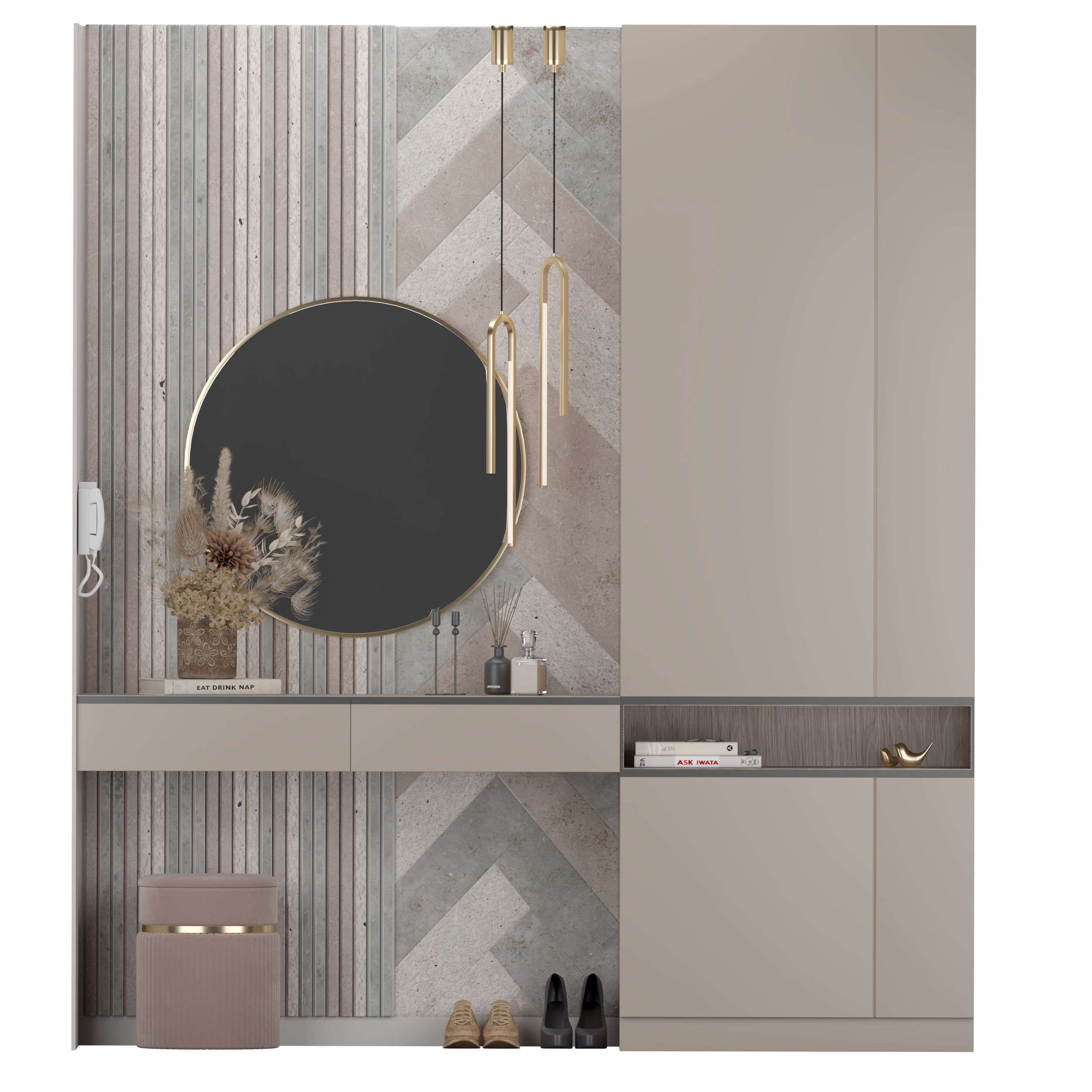 hallway set 06 3D model_1