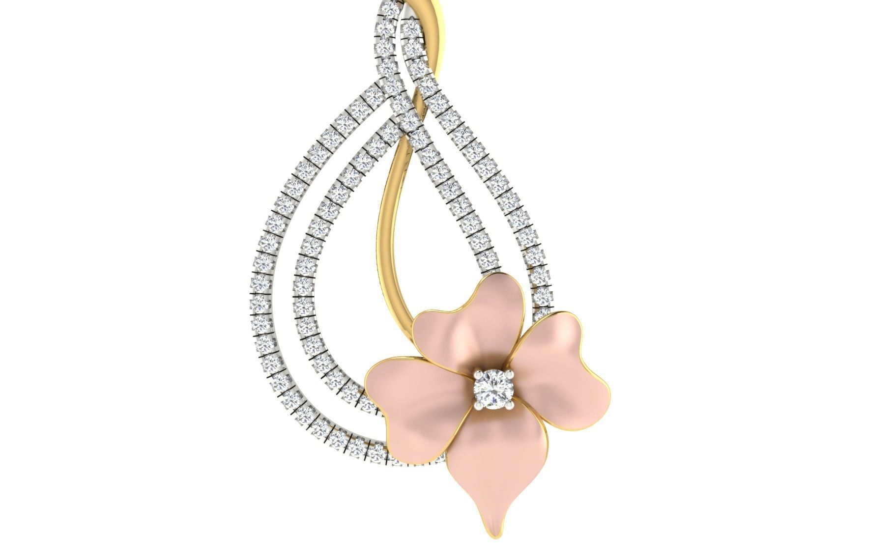 Women Pendant Earring Sets 3dm STL OBJ FBX Renders Details 3D print model_24