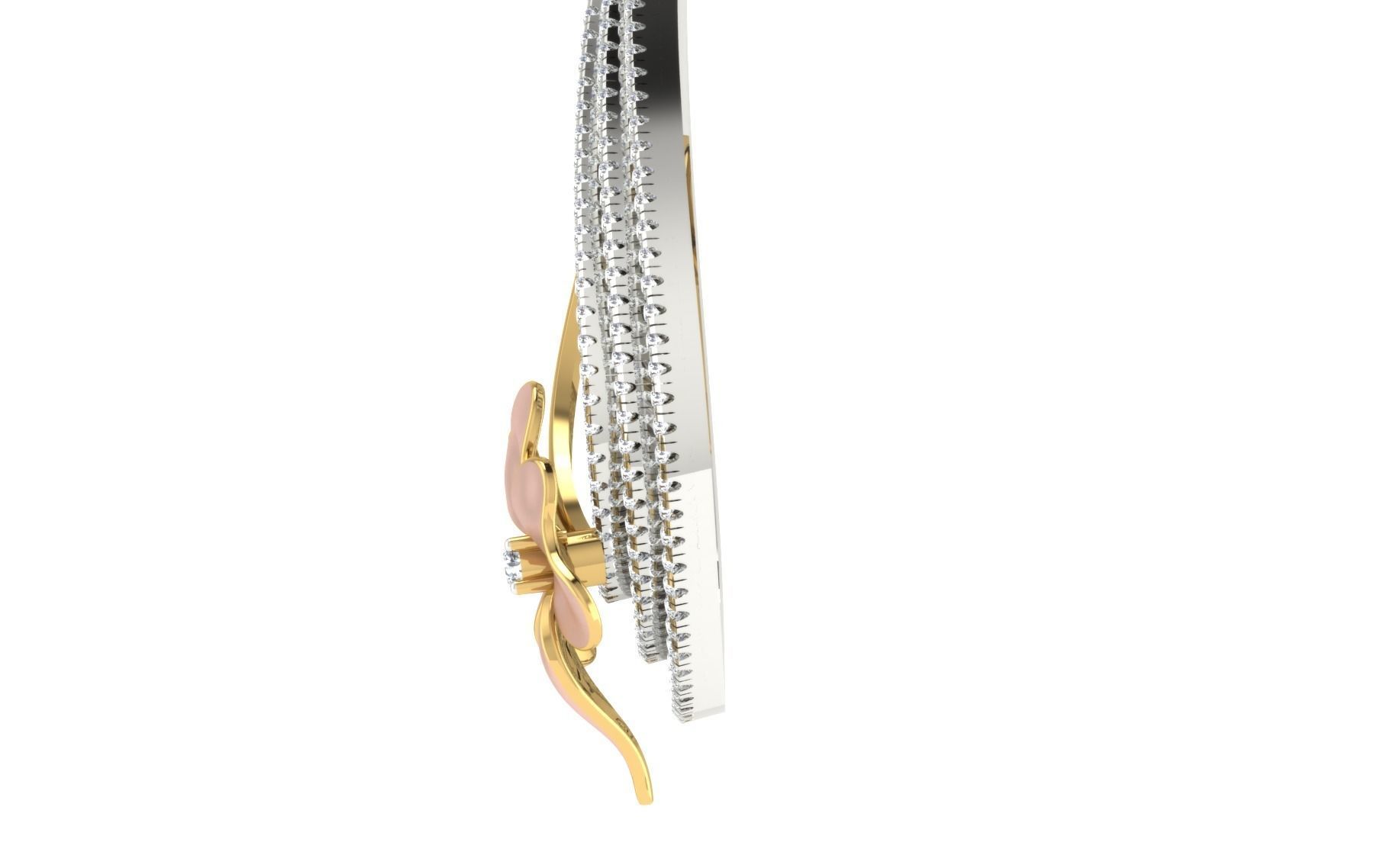 Women Pendant Earring Sets 3dm STL OBJ FBX Renders Details 3D print model_30